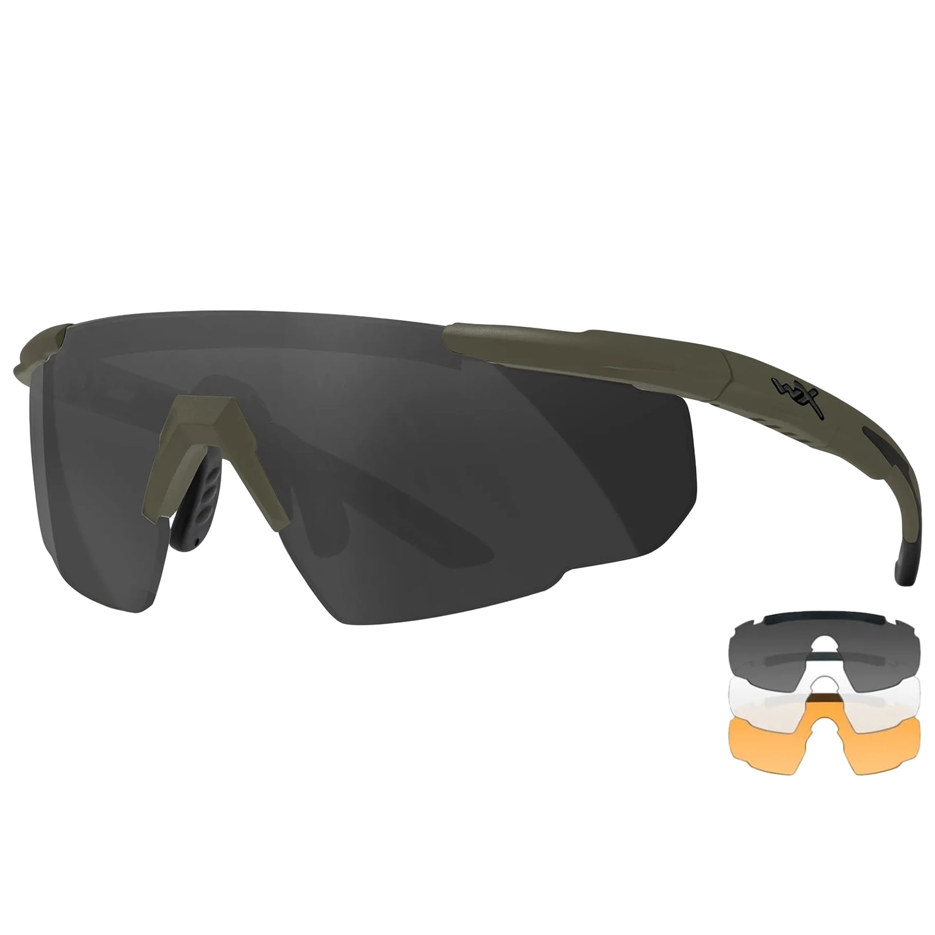 Lunettes tactiques Saber Advanced Set 3in1 Wiley X - Grey/Clear/Light Rust/OD Green