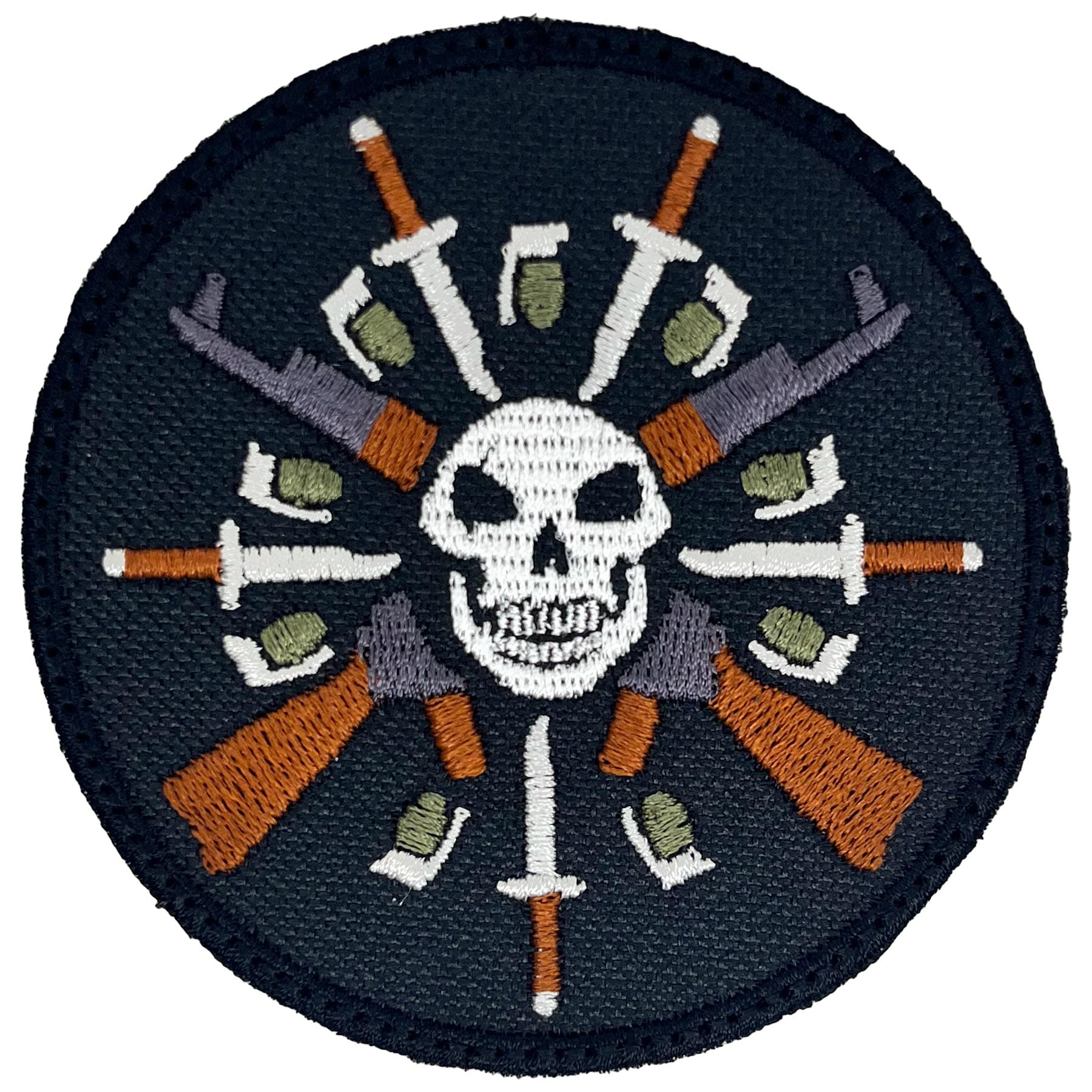 Patch tête de mort AK-47 85 x 85 mm