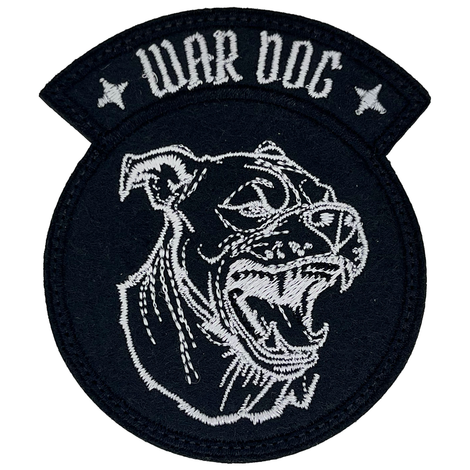 Patch War Dog - White