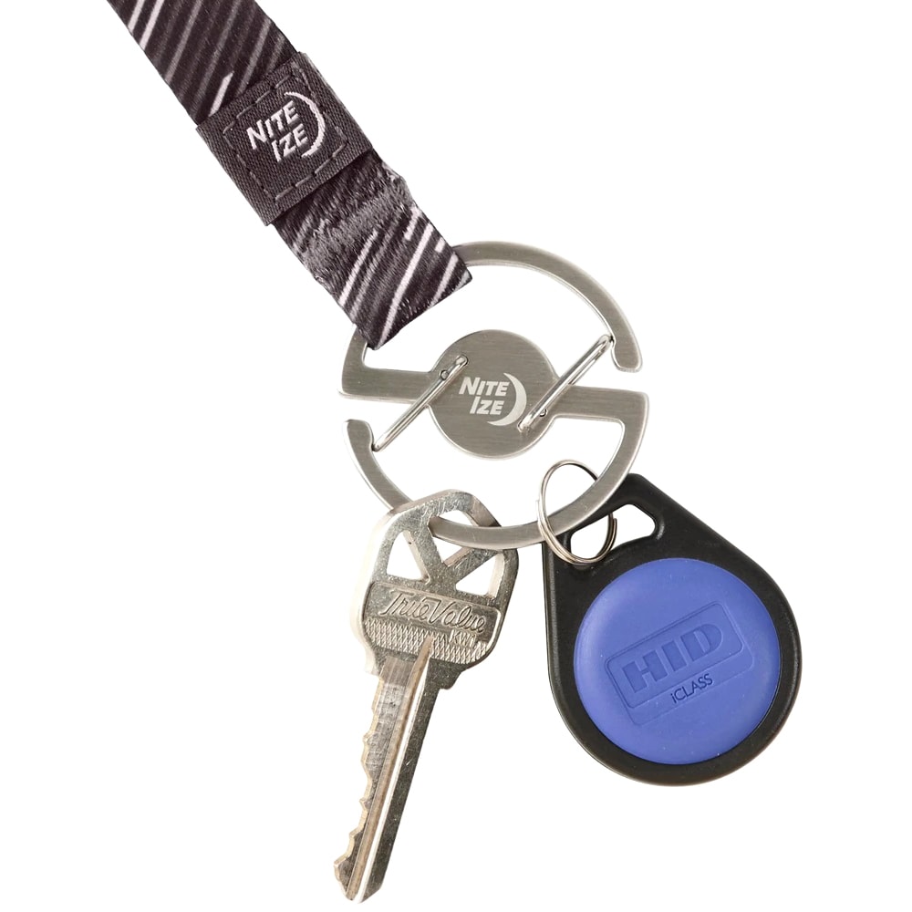 Mousqueton Medallion Key Carabiner avec lanière Nite Ize - Silver