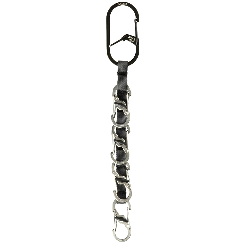 Porte-clés avec mousquetons GearLine Mini Key Organizer Nite Ize - Black