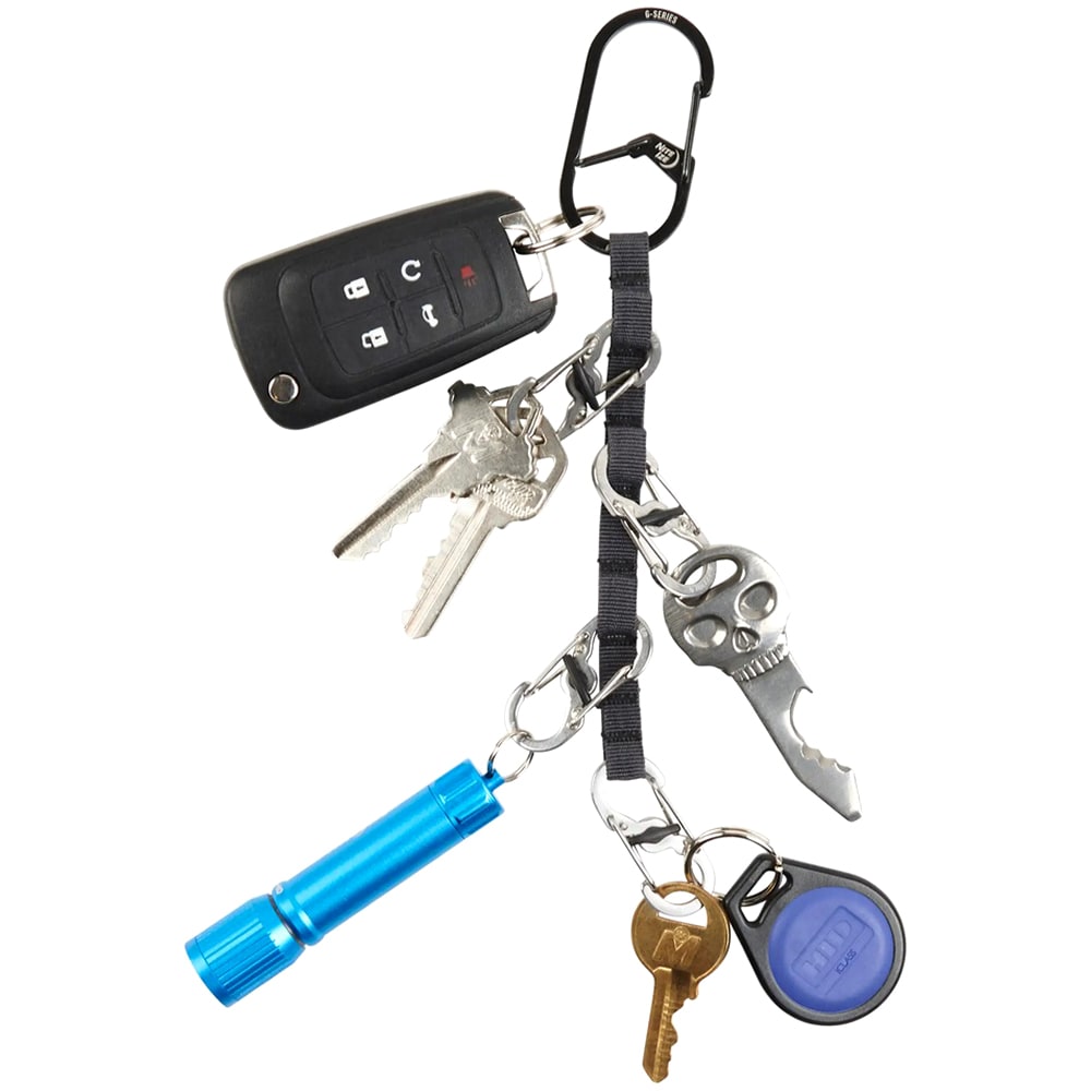 Porte-clés avec mousquetons GearLine Mini Key Organizer Nite Ize - Black