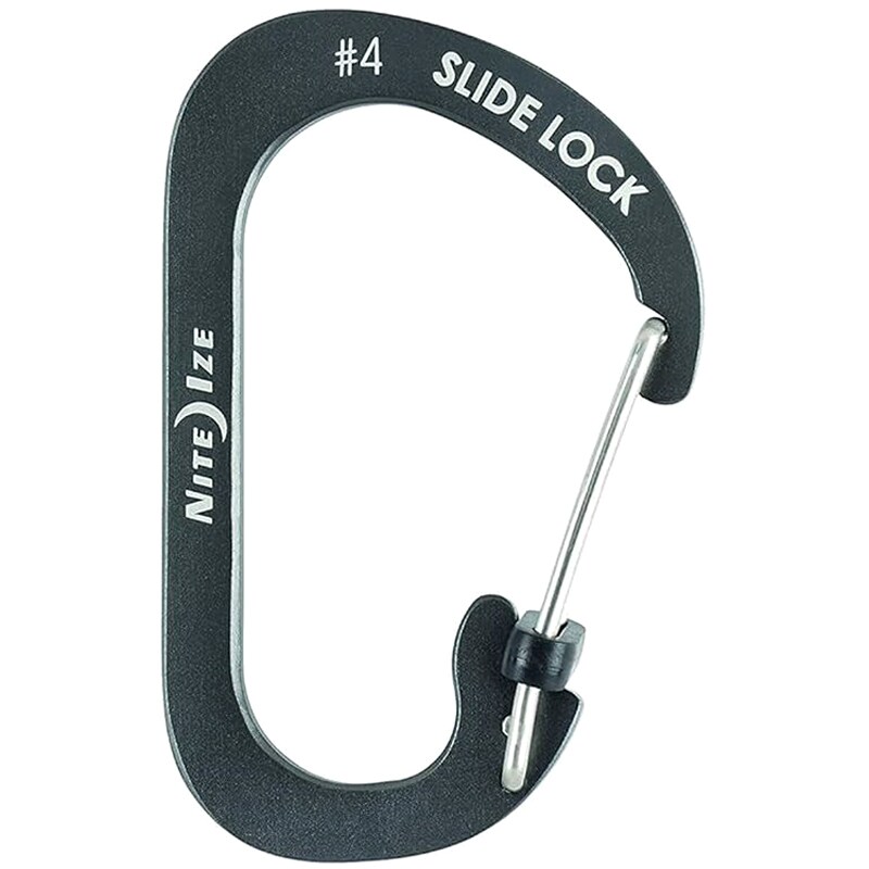 Mousqueton SlideLock 4 Aluminum Nite Ize - Charcoal