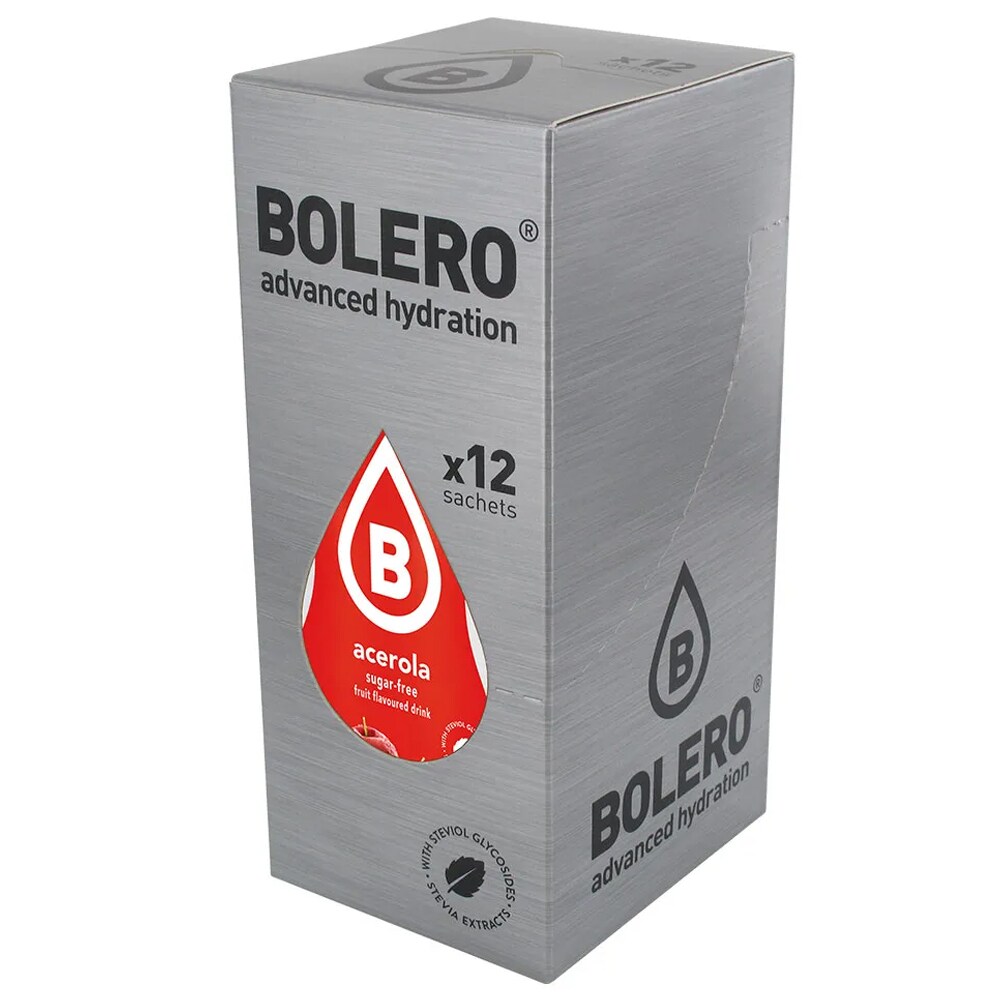 Boisson en poudre à l'acérola avec stévia 9 g - 12 pcs. Bolero 