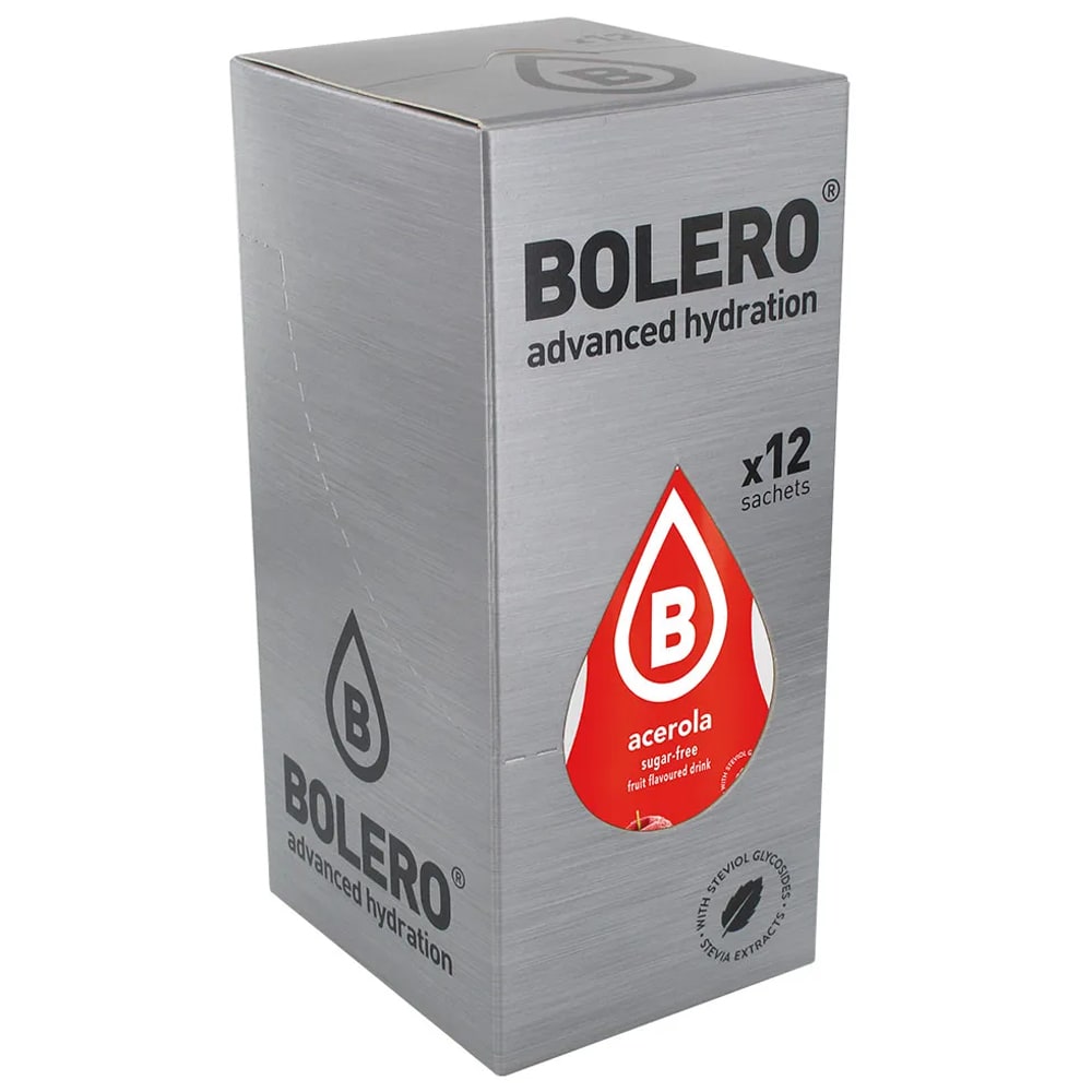 Boisson en poudre à l'acérola avec stévia 9 g - 12 pcs. Bolero 