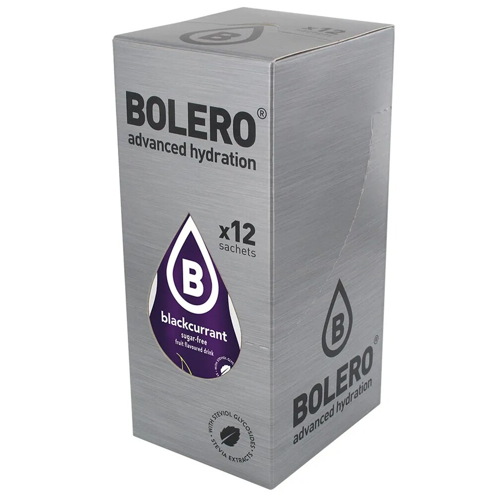 Boisson en poudre au cassis avec stévia 9 g - 12 pcs. Bolero