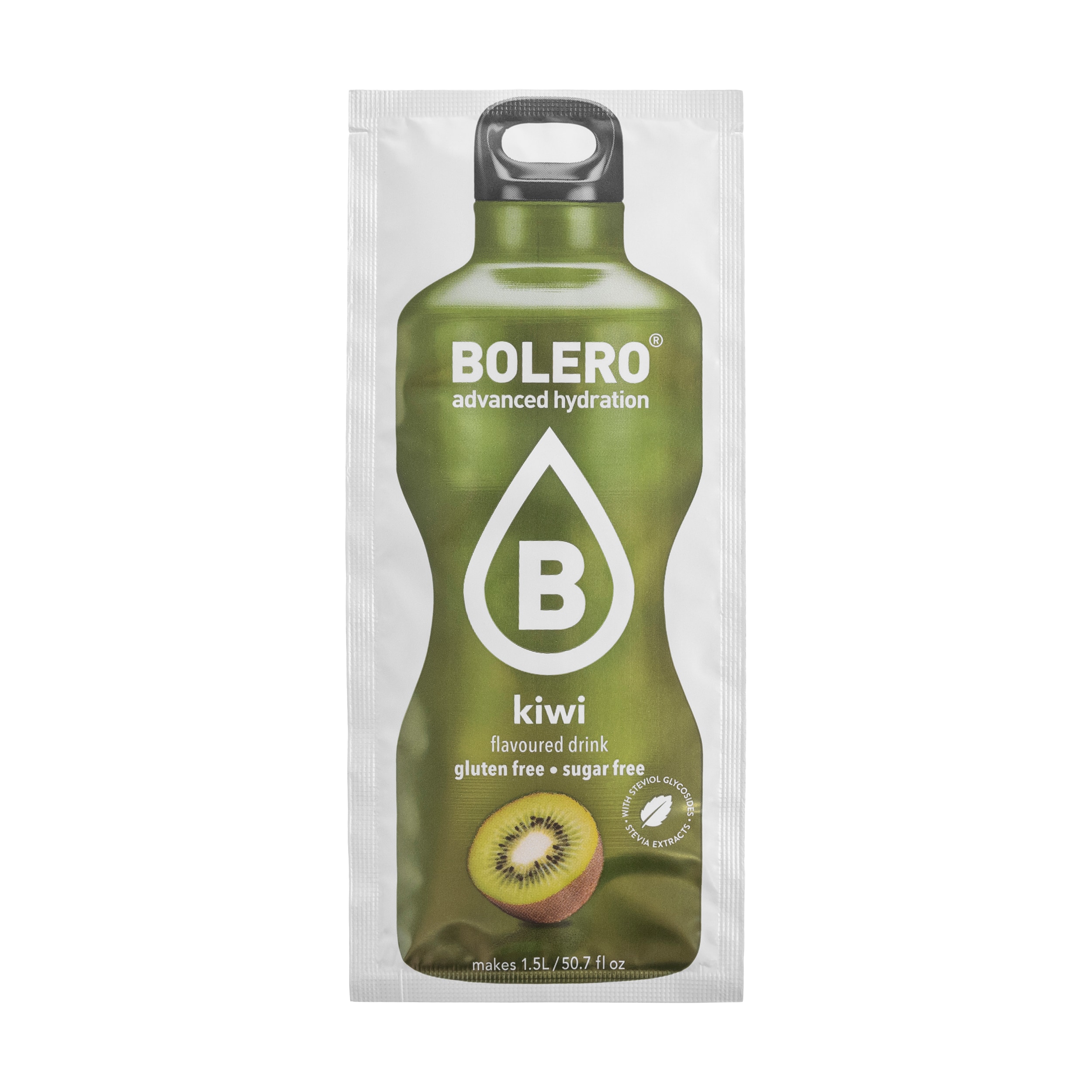 Boisson en poudre Kiwi avec stévia 9 g - 12 pcs. Bolero 