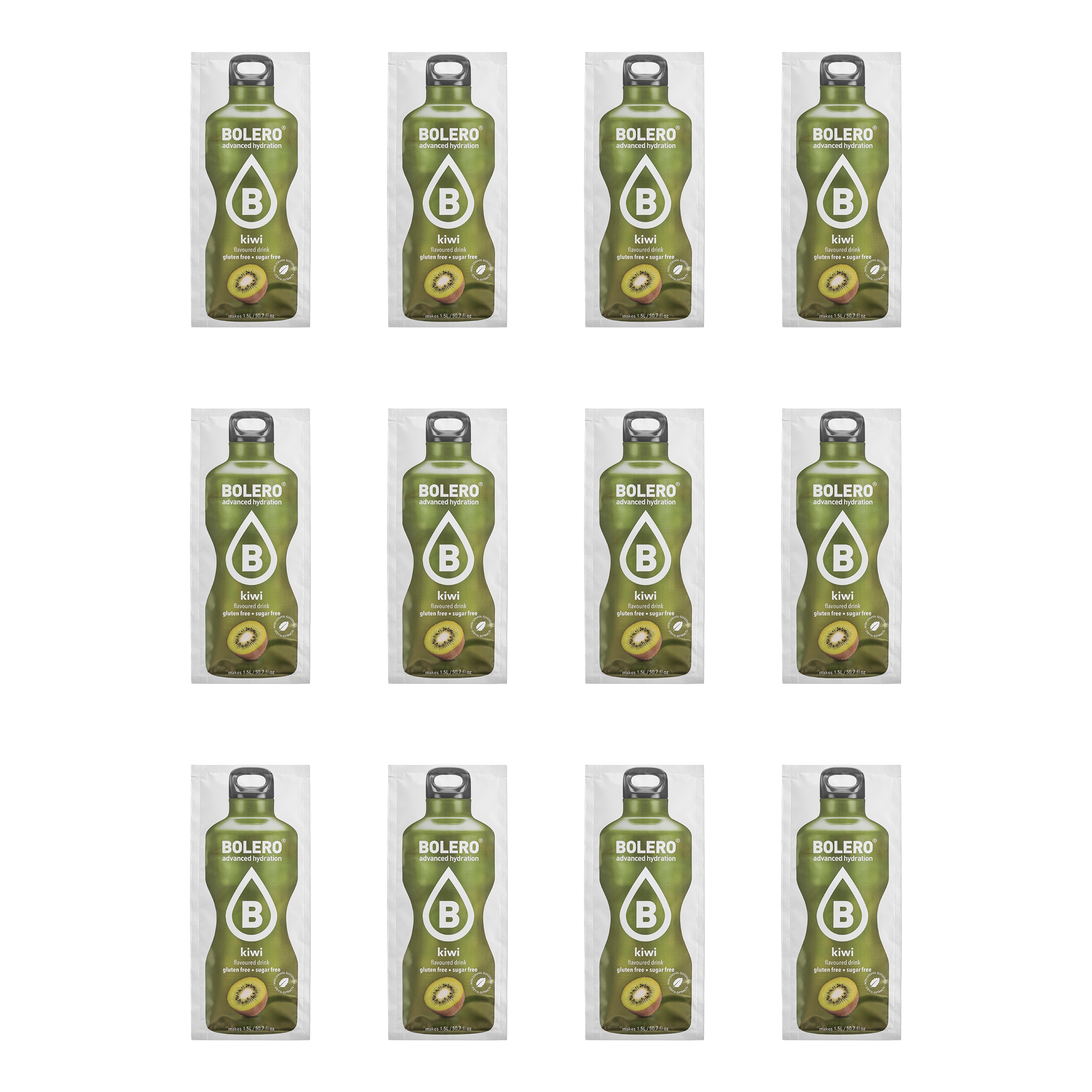 Boisson en poudre Kiwi avec stévia 9 g - 12 pcs. Bolero 