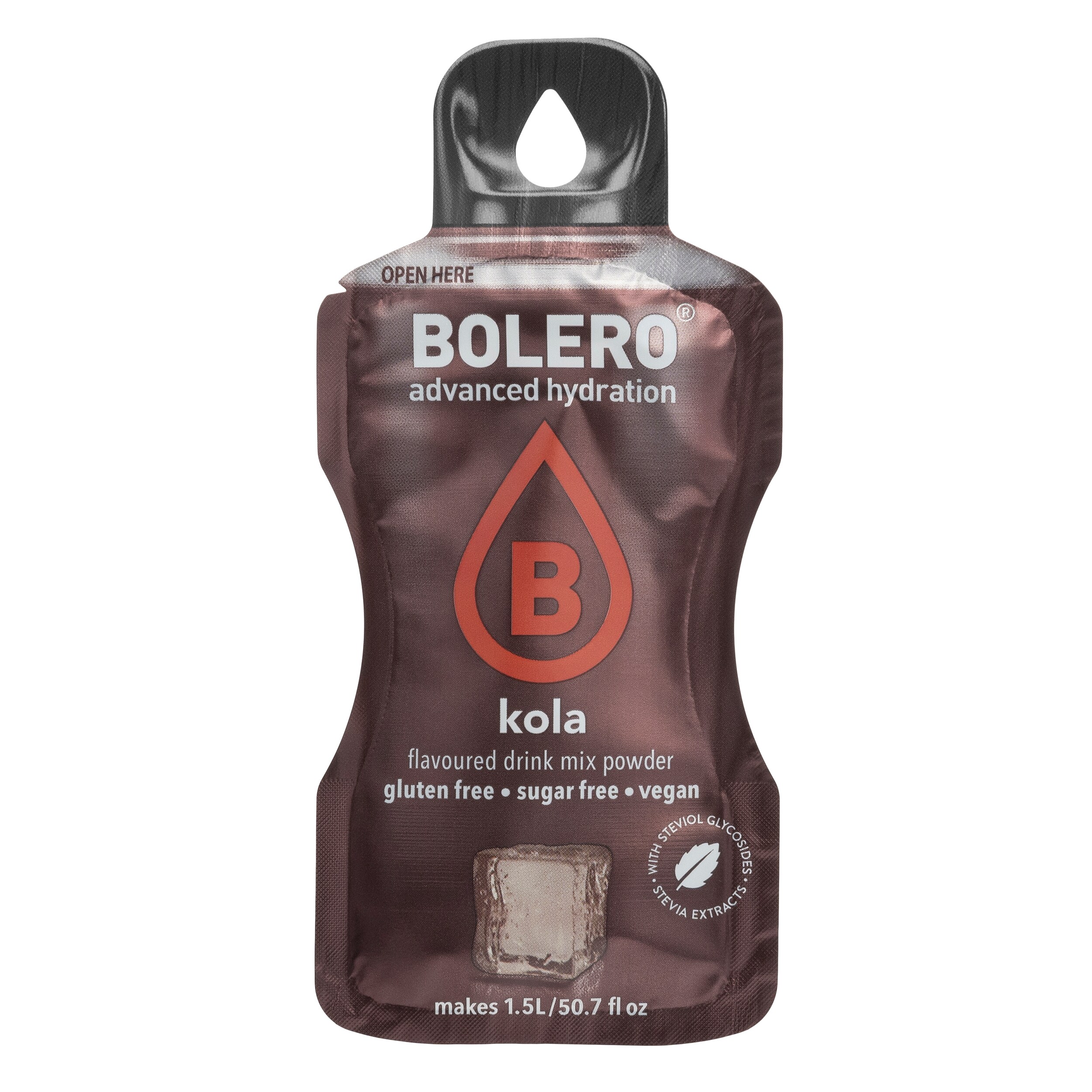 Boisson en poudre Kola avec stévia 9 g - 12 pcs. Bolero 