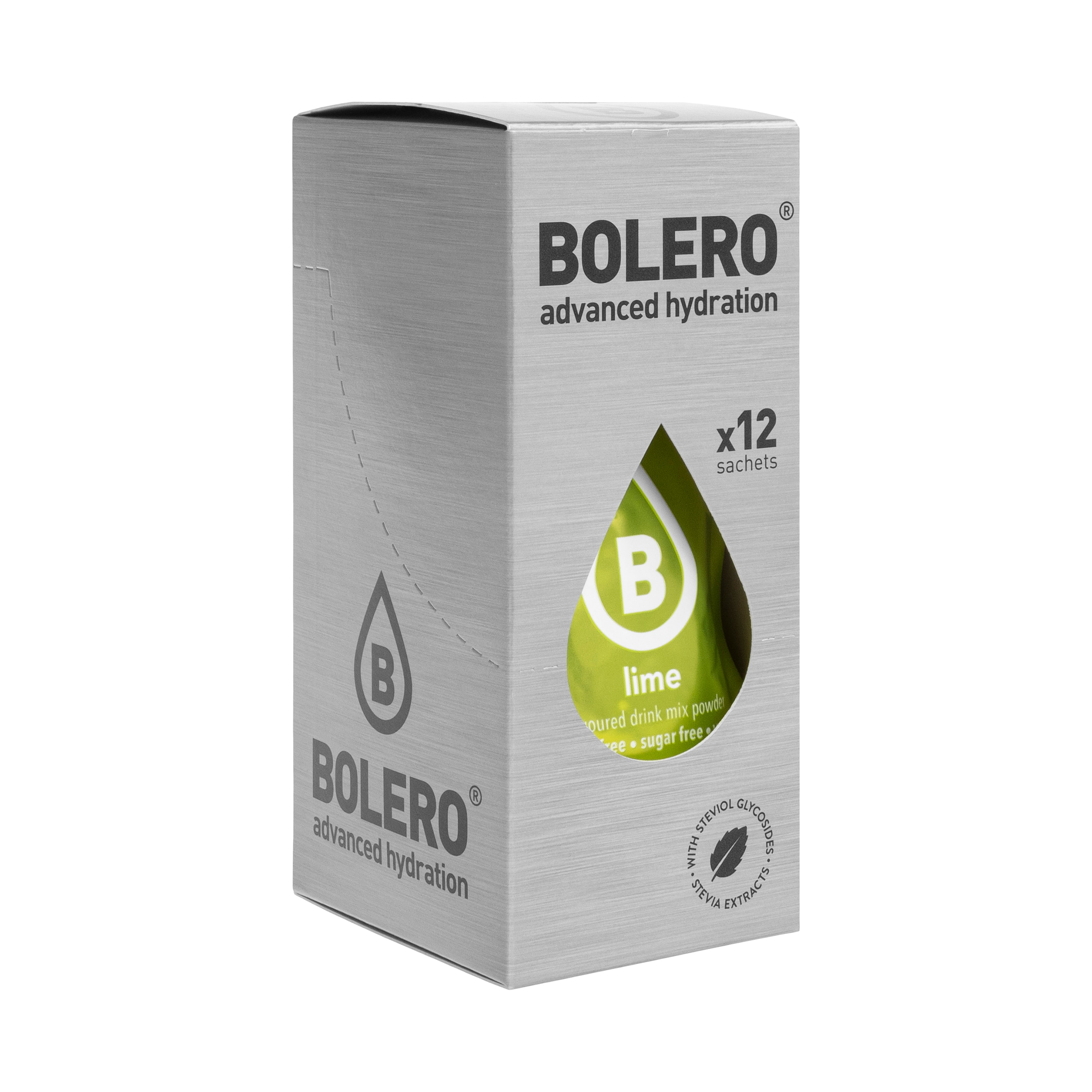 Boisson en poudre Lime avec stévia 9 g - 12 pcs. Bolero 