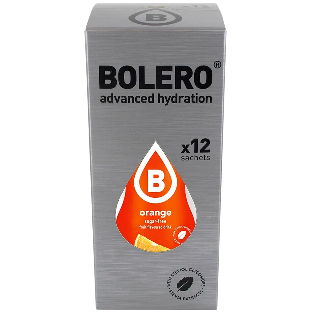 Boisson en poudre à l'orange avec  stévia 9 g - 12 pcs. Bolero