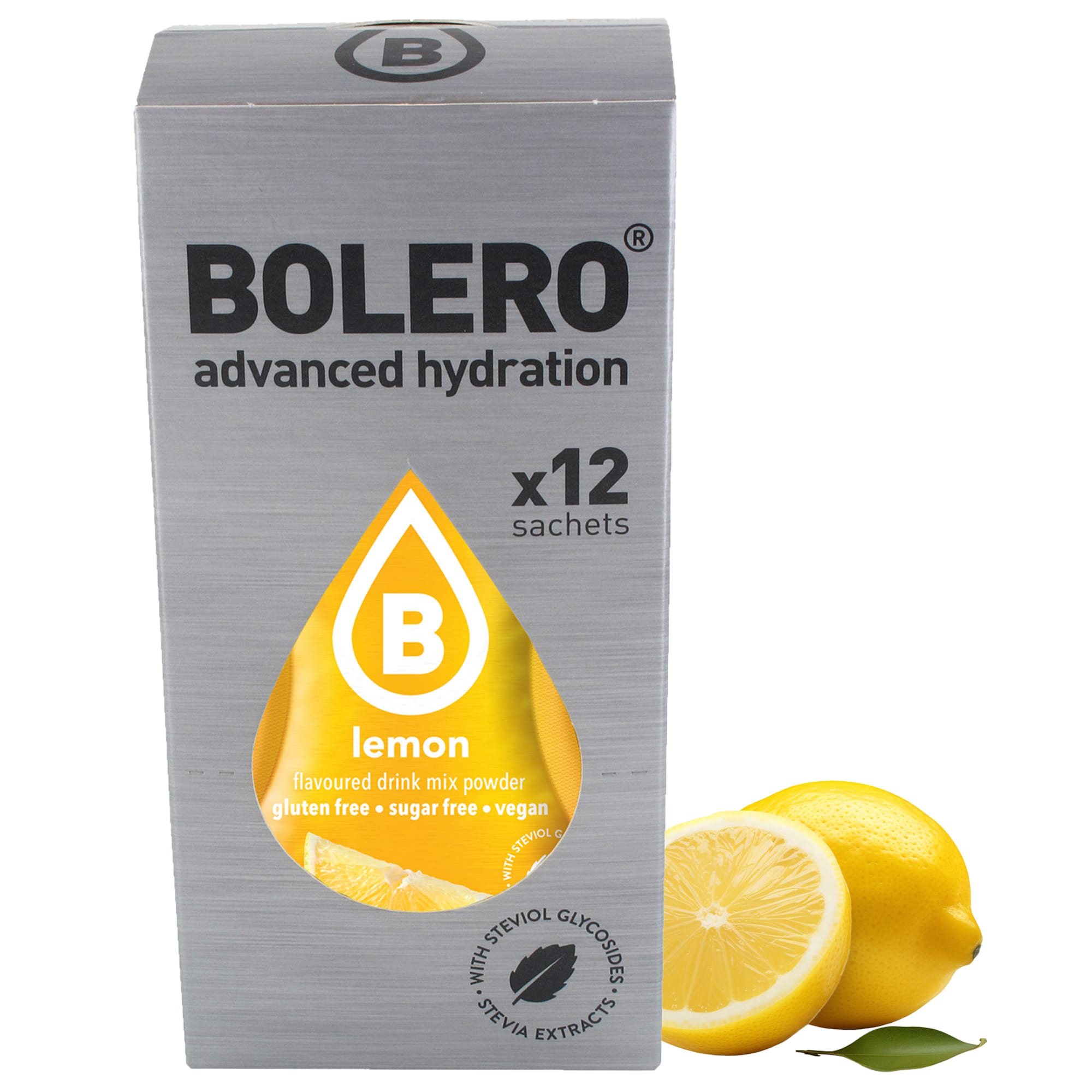 Boisson en poudre au citron avec stevia 3 g - 12 pcs. Bolero 