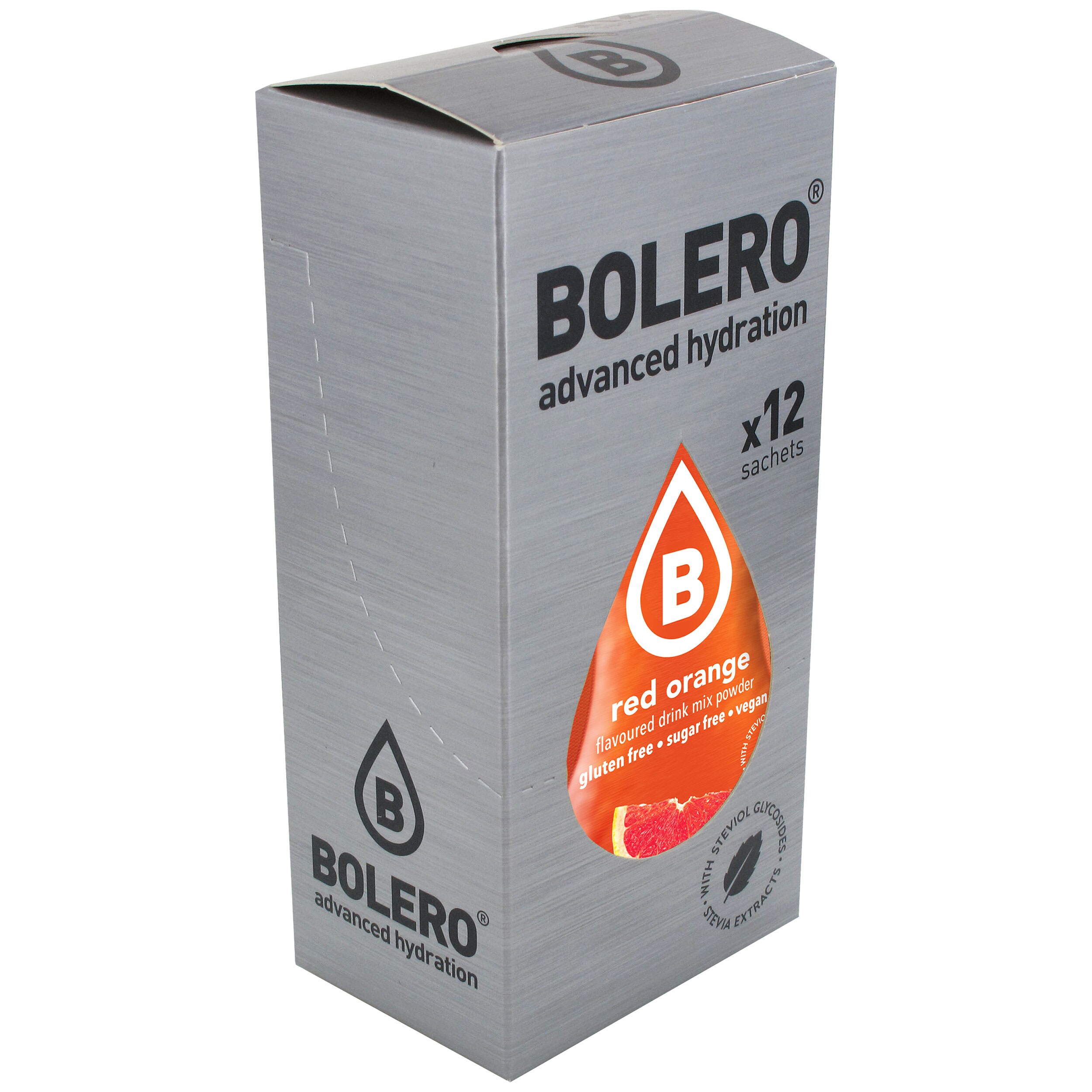 Boisson en poudre Red Orange avec stévia 3 g - 12 pcs. Bolero 