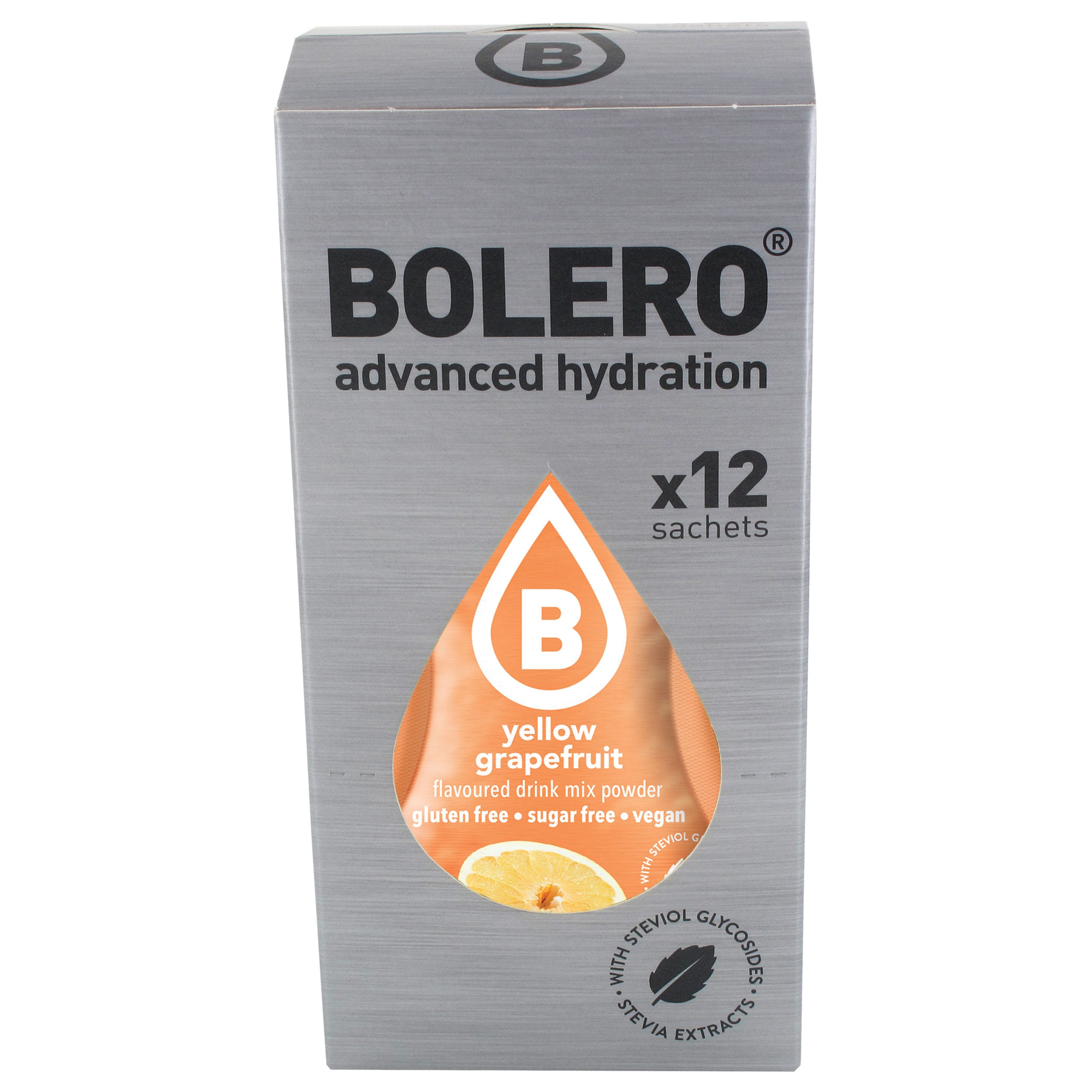 Boisson en poudre Yellow Grapefruit avec stévia 3 g - 12 pcs. Bolero 