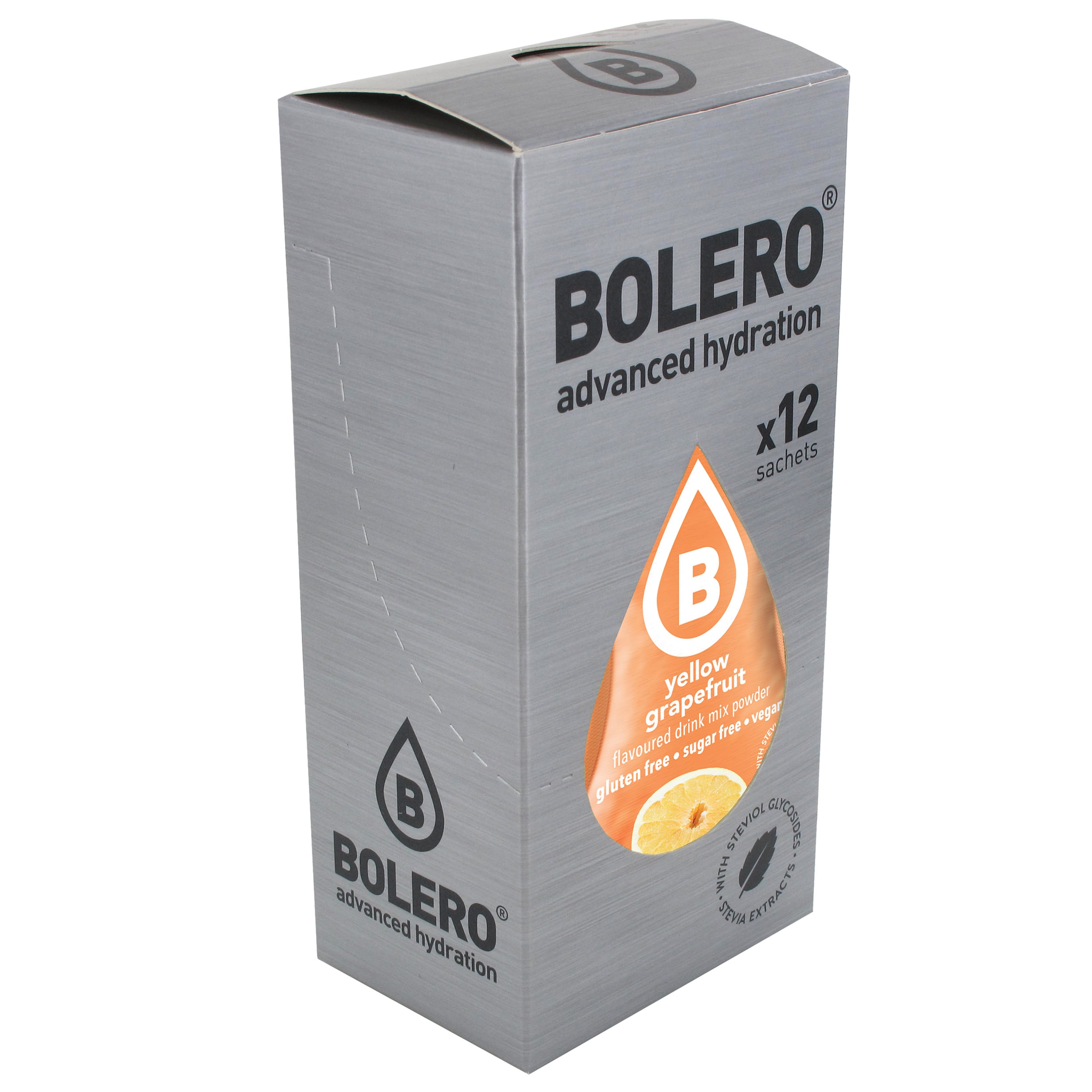 Boisson en poudre Yellow Grapefruit avec stévia 3 g - 12 pcs. Bolero 