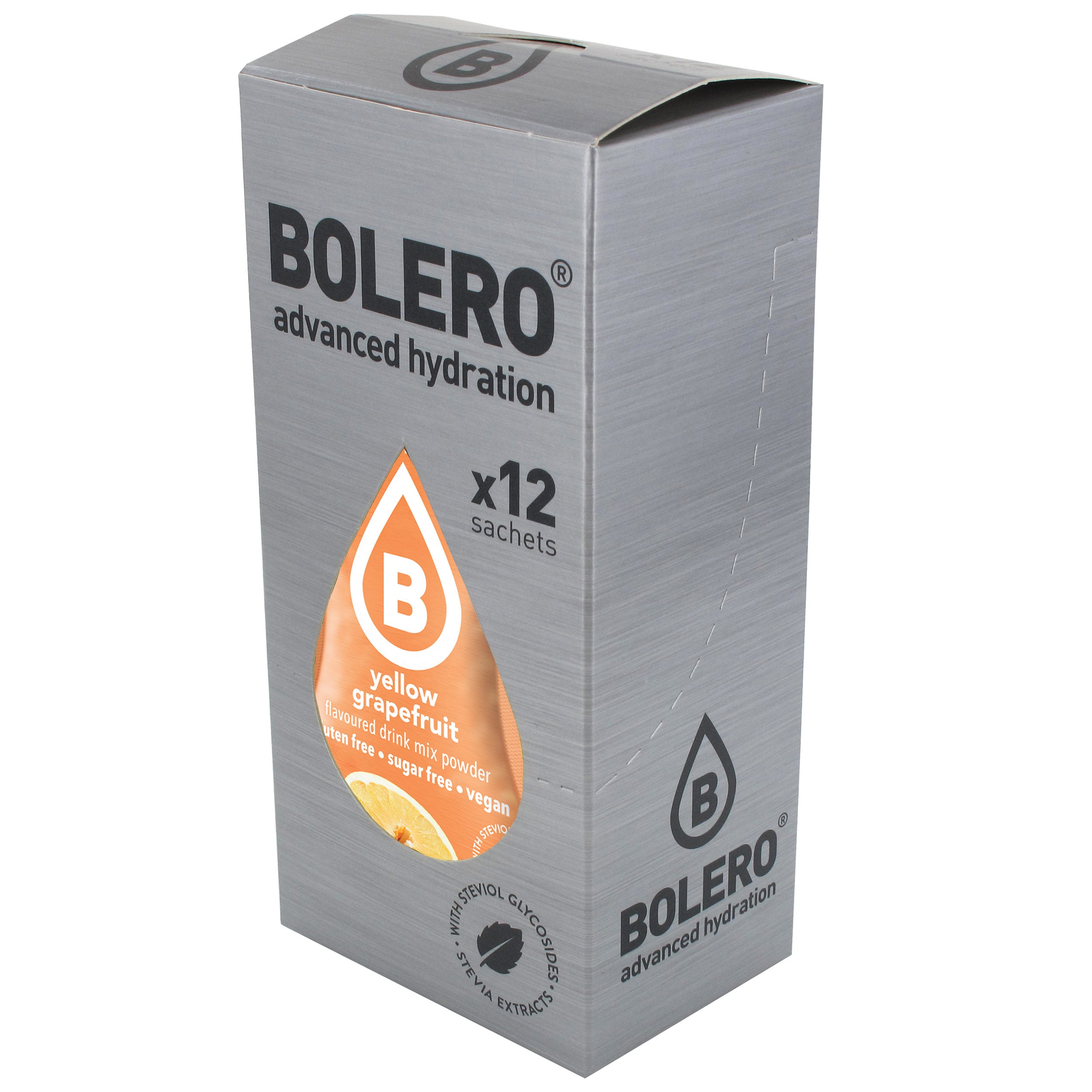 Boisson en poudre Yellow Grapefruit avec stévia 3 g - 12 pcs. Bolero 