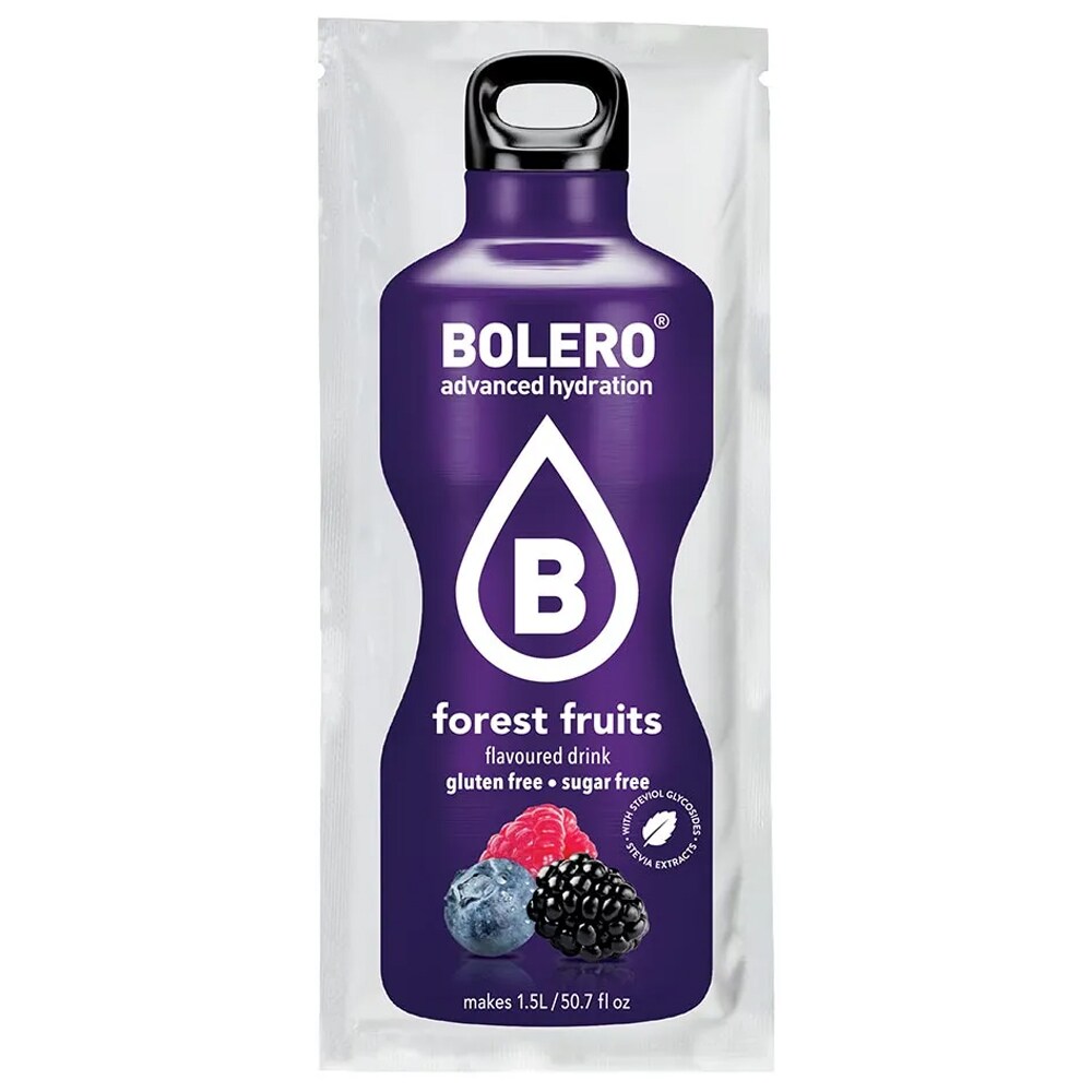 Boisson en poudre Forest Fruit avec stévia 9 g Bolero 