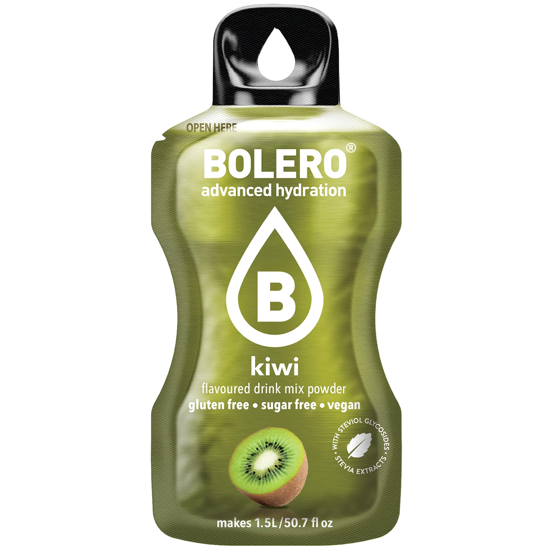 Boisson en poudre au kiwi avec stévia 9 g Bolero 