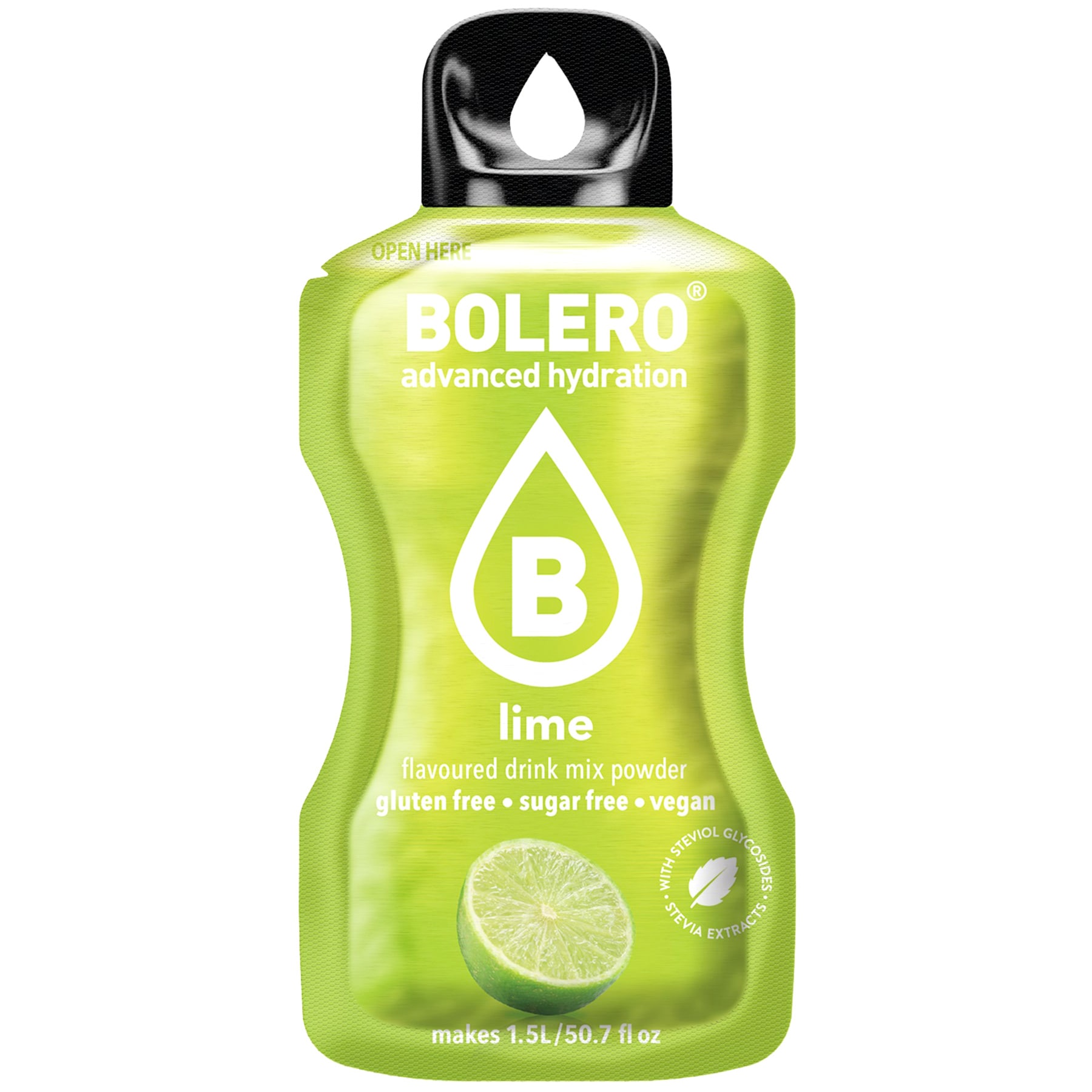 Boisson en poudre au citron vert avec stévia 9 g Bolero