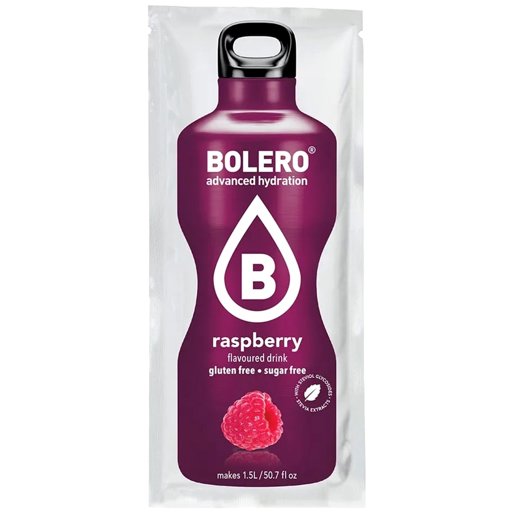 Boisson en poudre Raspberry avec stévia 9 g Bolero 