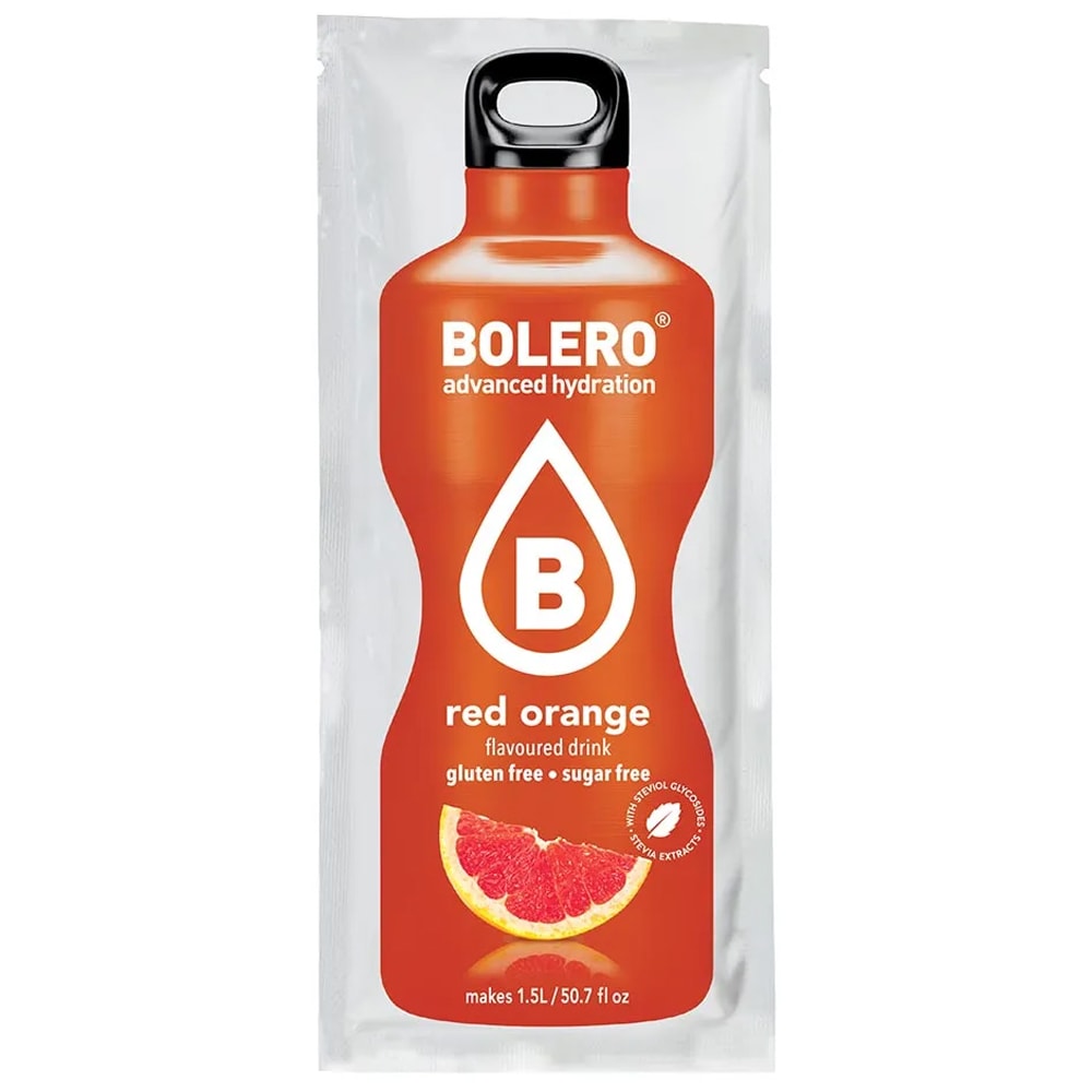 Boisson en poudre avec stévia 9 g Red Orange Bolero 