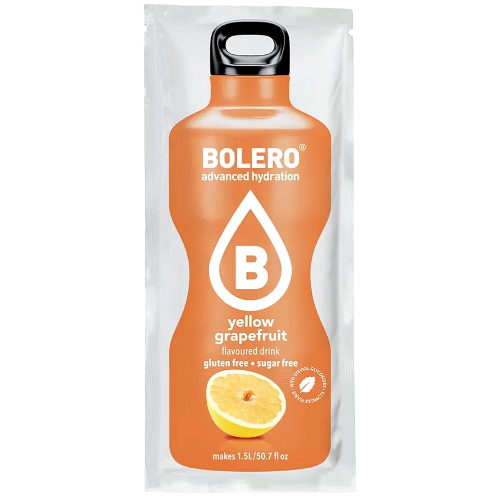 Boisson en poudre Yellow Grapefruit avec stévia  9 g Bolero 