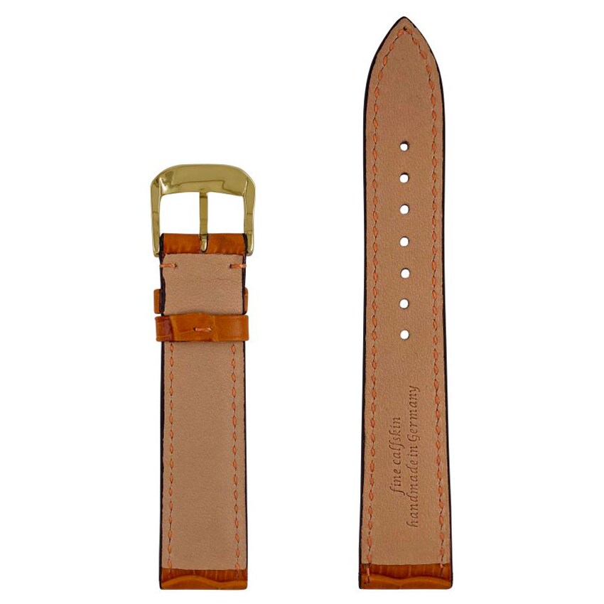 Ceinture en cuir  pour les montres 18 mm Zeppelin - Brown 