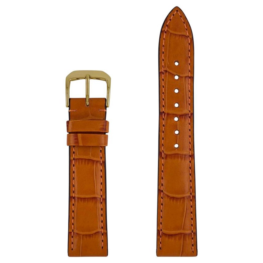 Ceinture en cuir  pour les montres 18 mm Zeppelin - Brown 