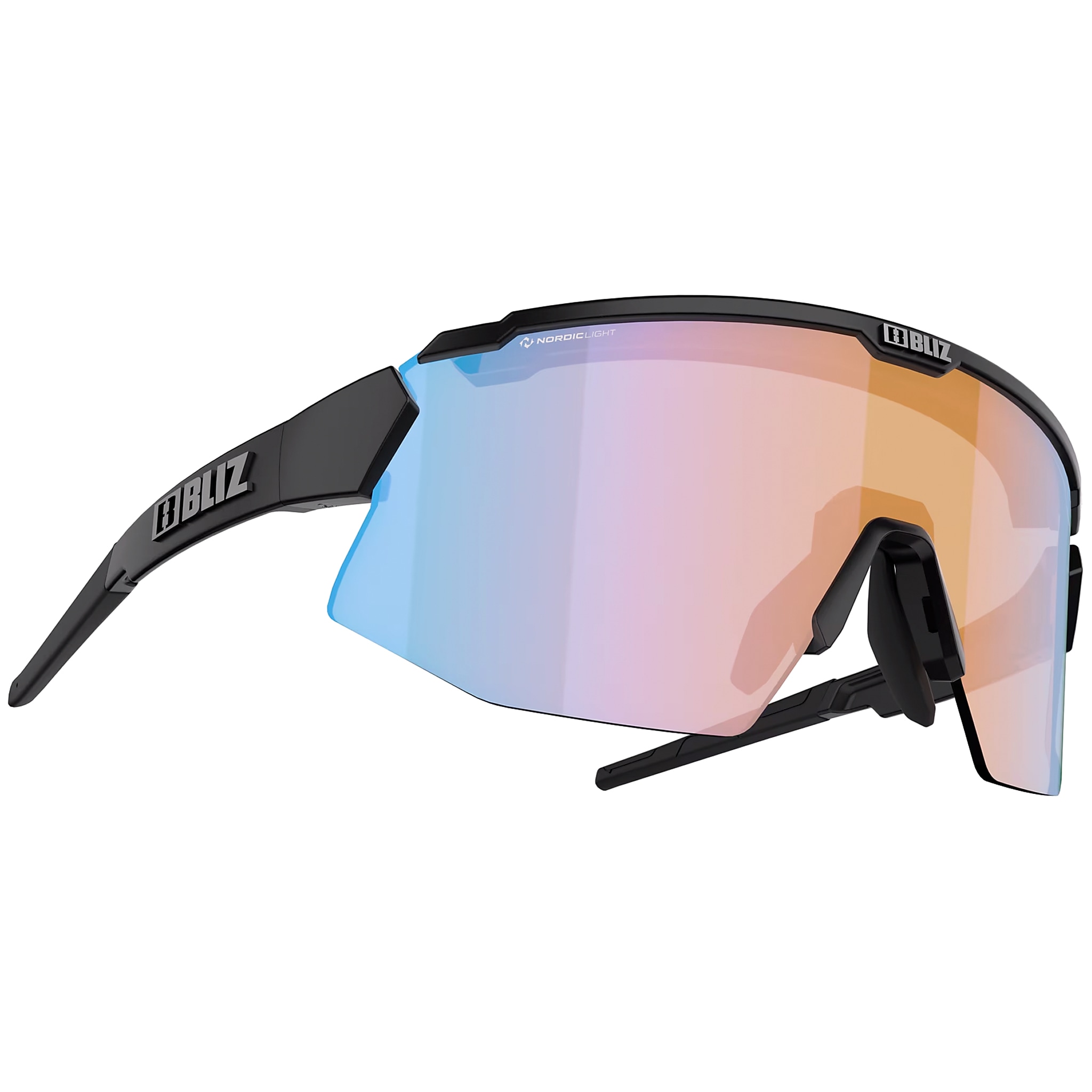 Lunettes Breeze Bliz - Matt Black/Coral Orange Blue/Brown Silver