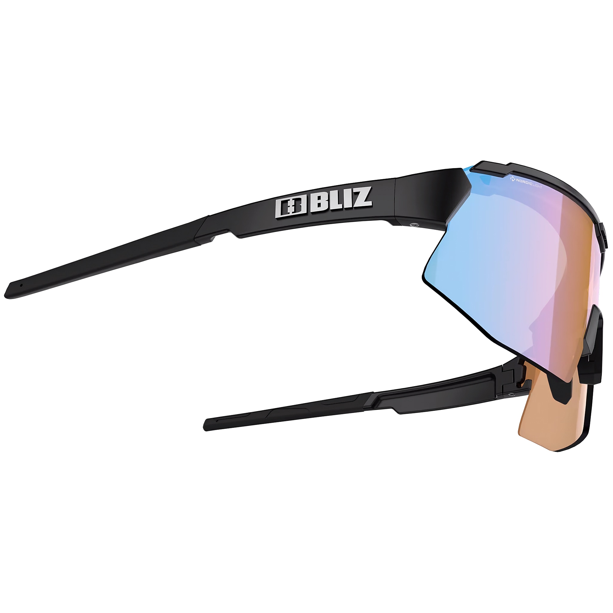 Lunettes Breeze Bliz - Matt Black/Coral Orange Blue/Brown Silver