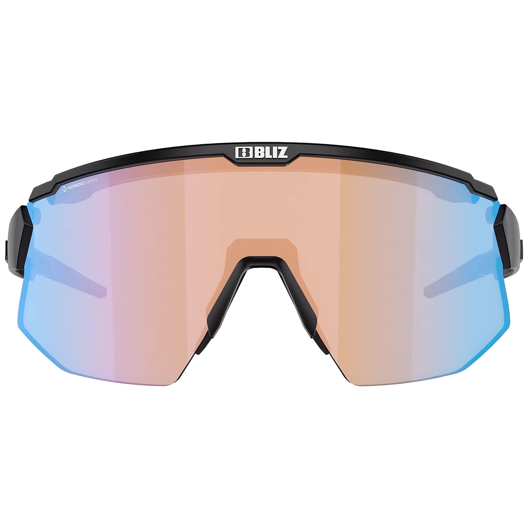 Lunettes Breeze Bliz - Matt Black/Coral Orange Blue/Brown Silver