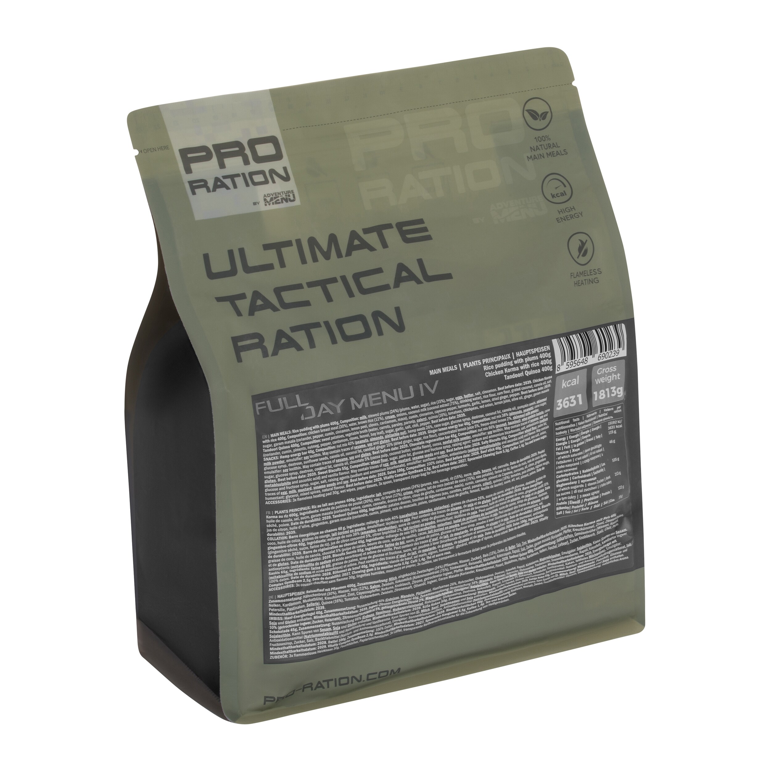 Rations alimentaires Ultimate Tactical Ration Full-Day Menu IV Pro Ration