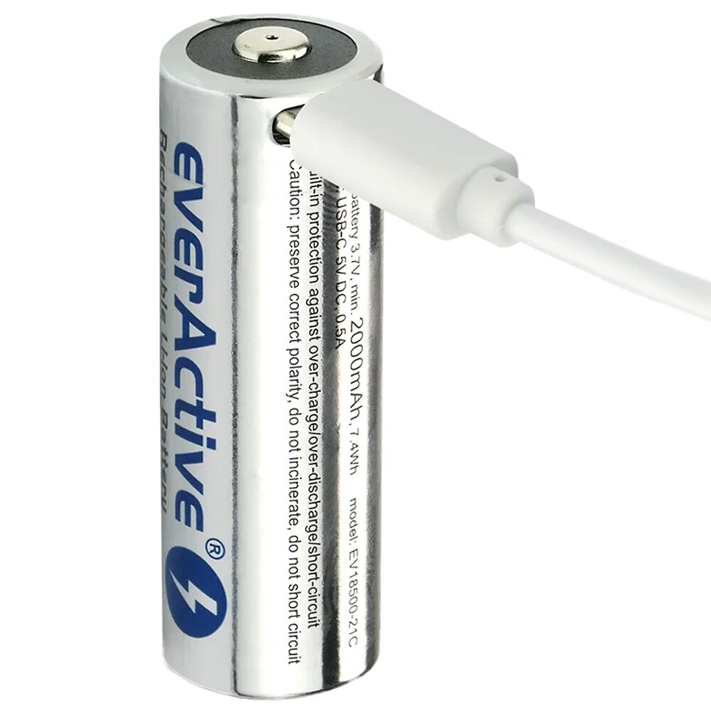 Batterie avec protection 3,7 V 18500 2100 mAh everActive 