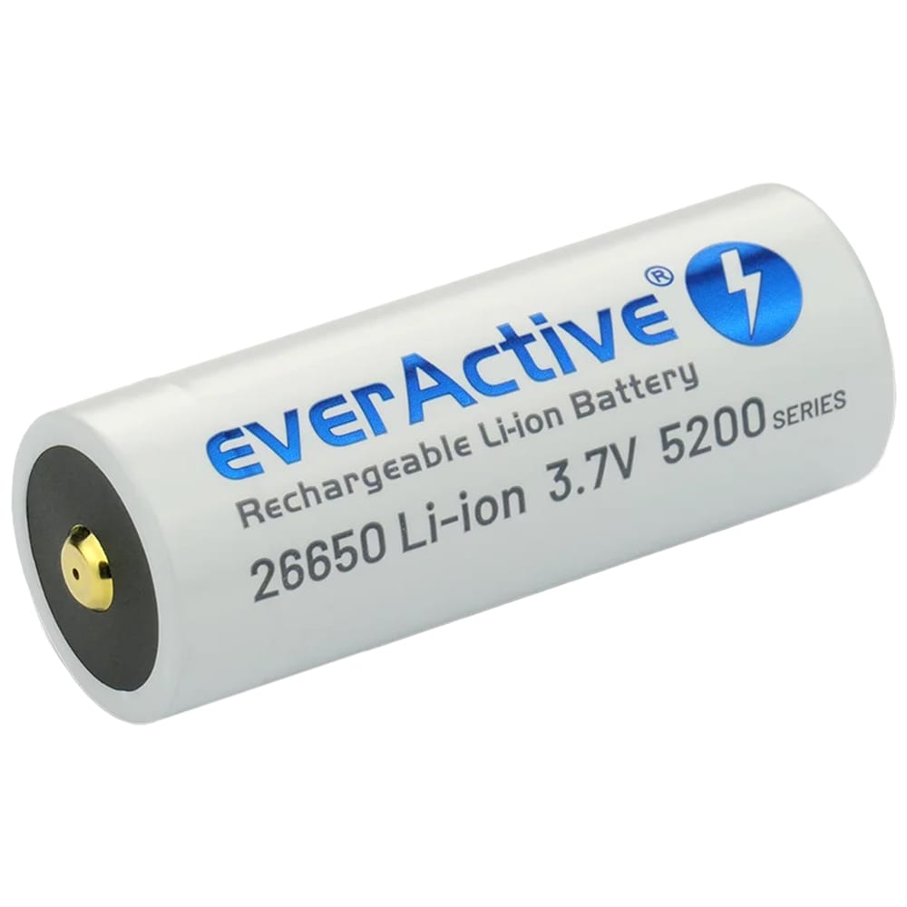 Batterie 3,7 V 26650 avec protection - 5200 mAh EverActive