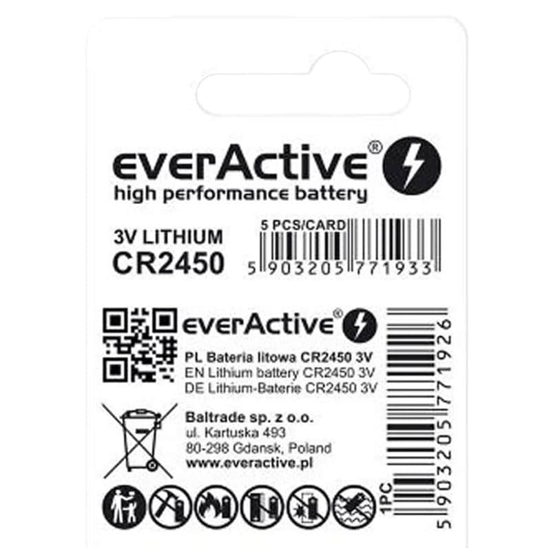 Pile au lithium CR2450 3V EverActive 