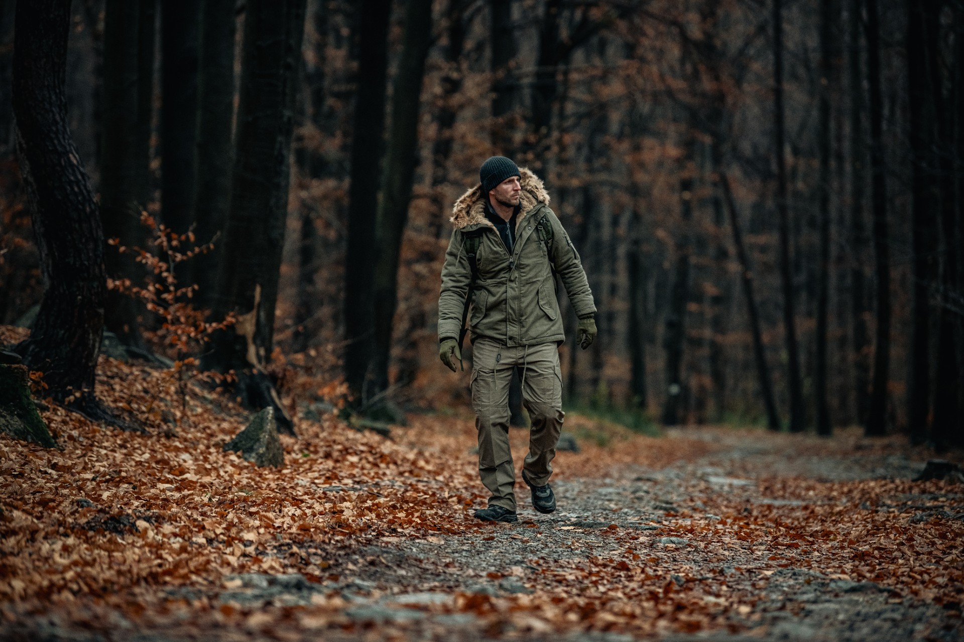 Veste Fish Tail Parka Military Wear - Olive