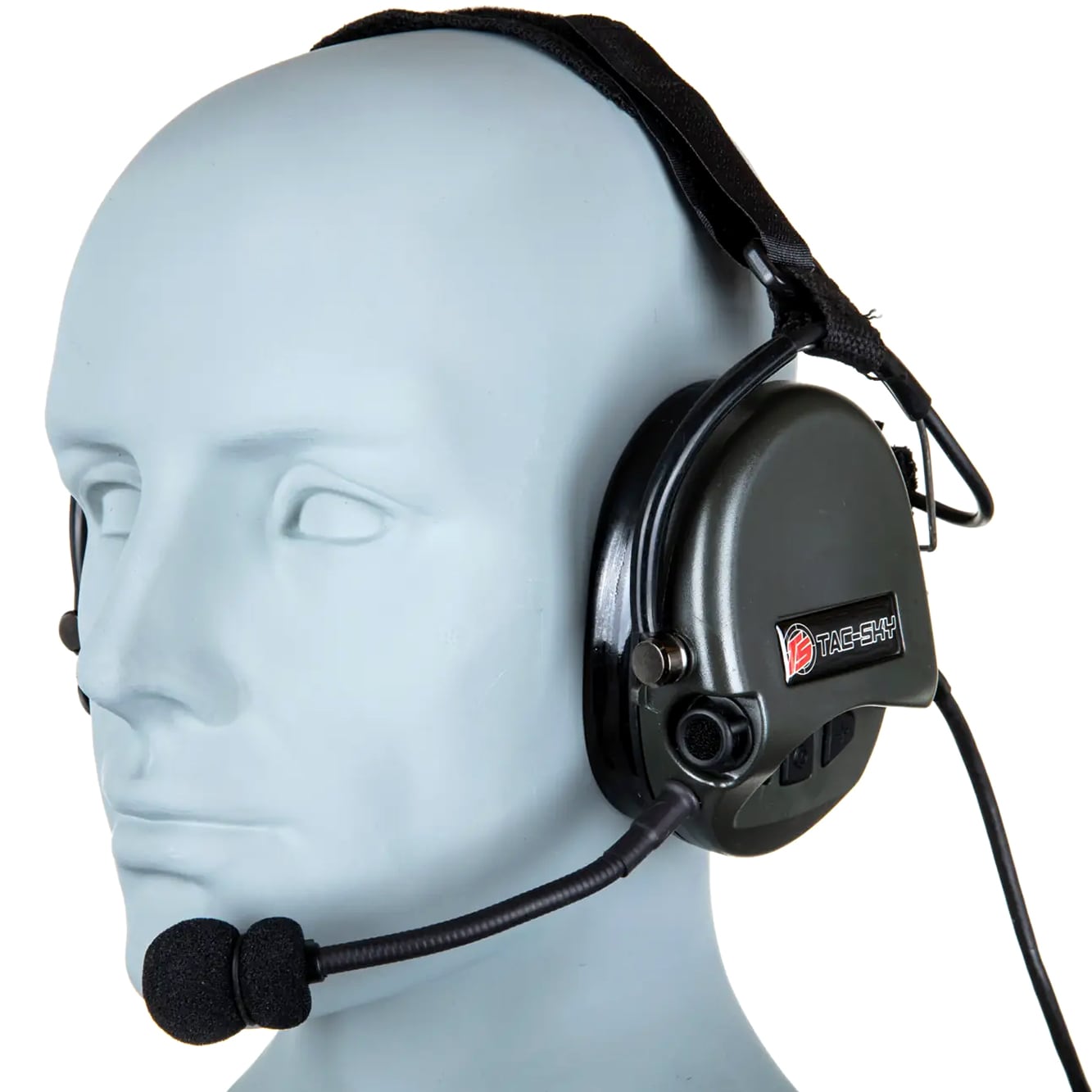 Protecteurs auditifs actifs Tac-Sky WYS0042 Neckband Headset - Foliage Green