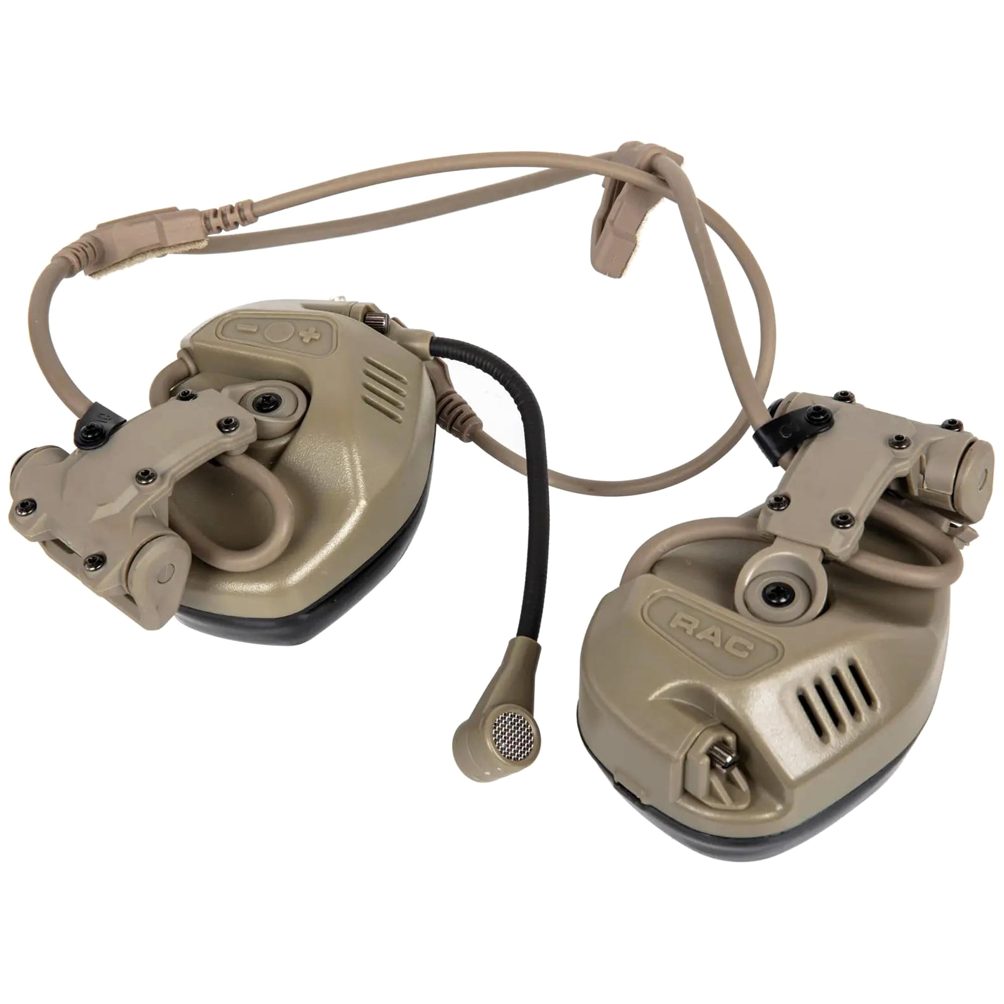 Casque d'écoute Tac-Sky avec fixation pour casque WYS0115 - Flat Dark Earth