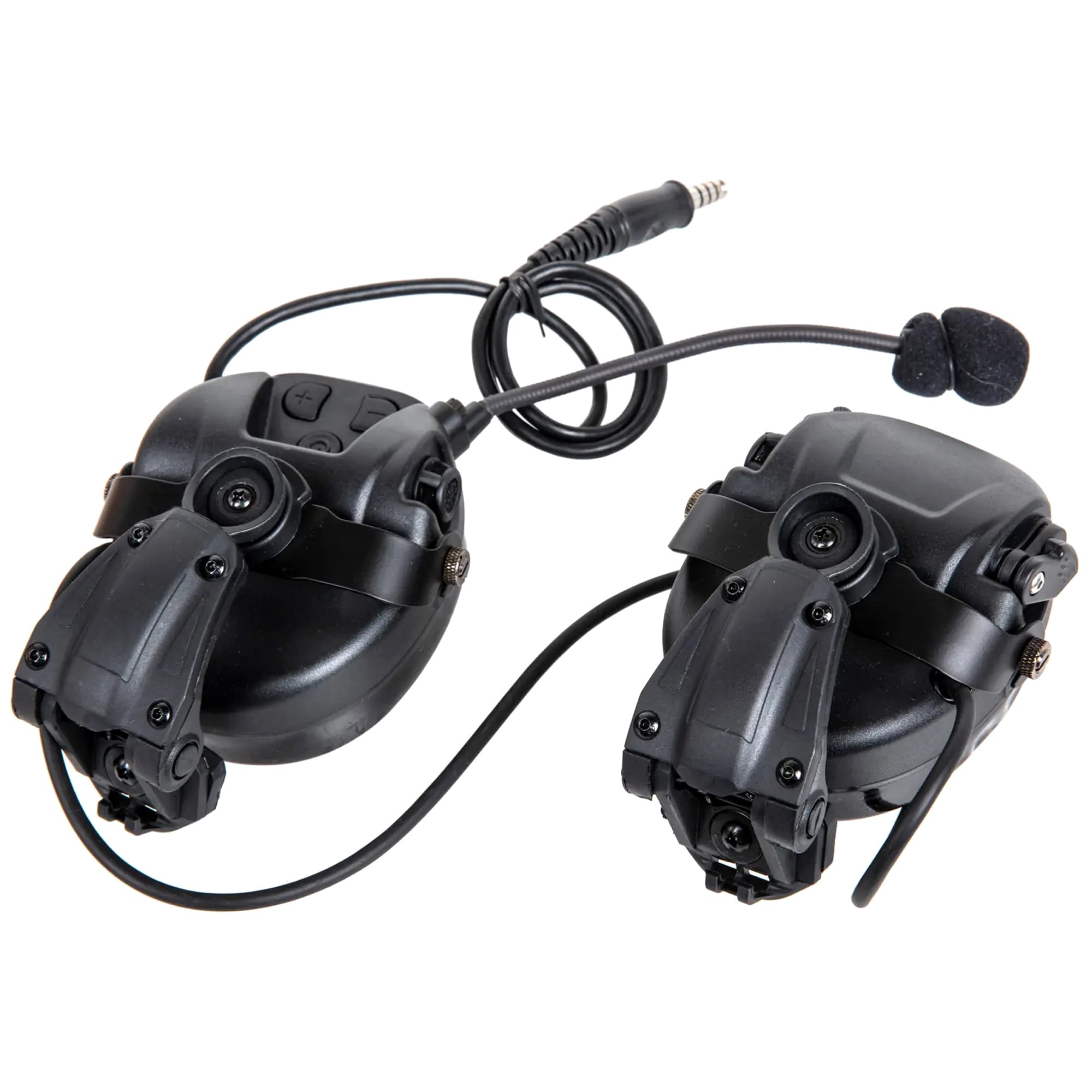 Écouteurs tactique WYH303 avec fixation pour casque ARC Tac-Sky - Black