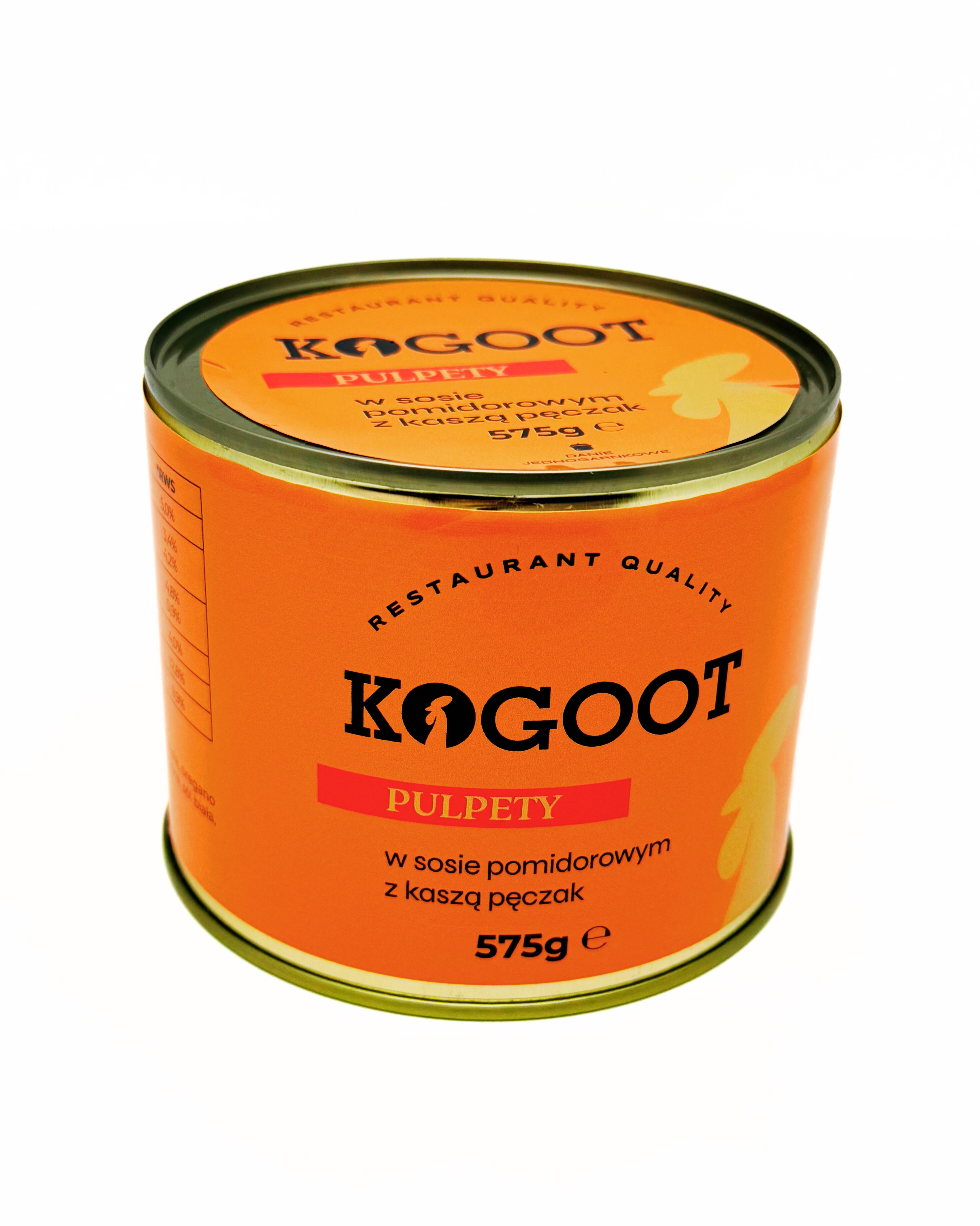 Aliment en conserve - Poulettes à la sauce tomate avec des gruaux perlés 575 g Kogoot