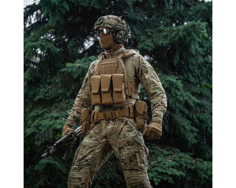 Gilet tactique MOLLE II USMC pour entrepreneur du gouvernement américain, porte-charge de combat avec fermeture éclair, marron coyote Gilet tactique MOLLE II USMC pour entrepreneur du gouvernement américain, porte-charge de combat avec fermeture éclair, marron coyote