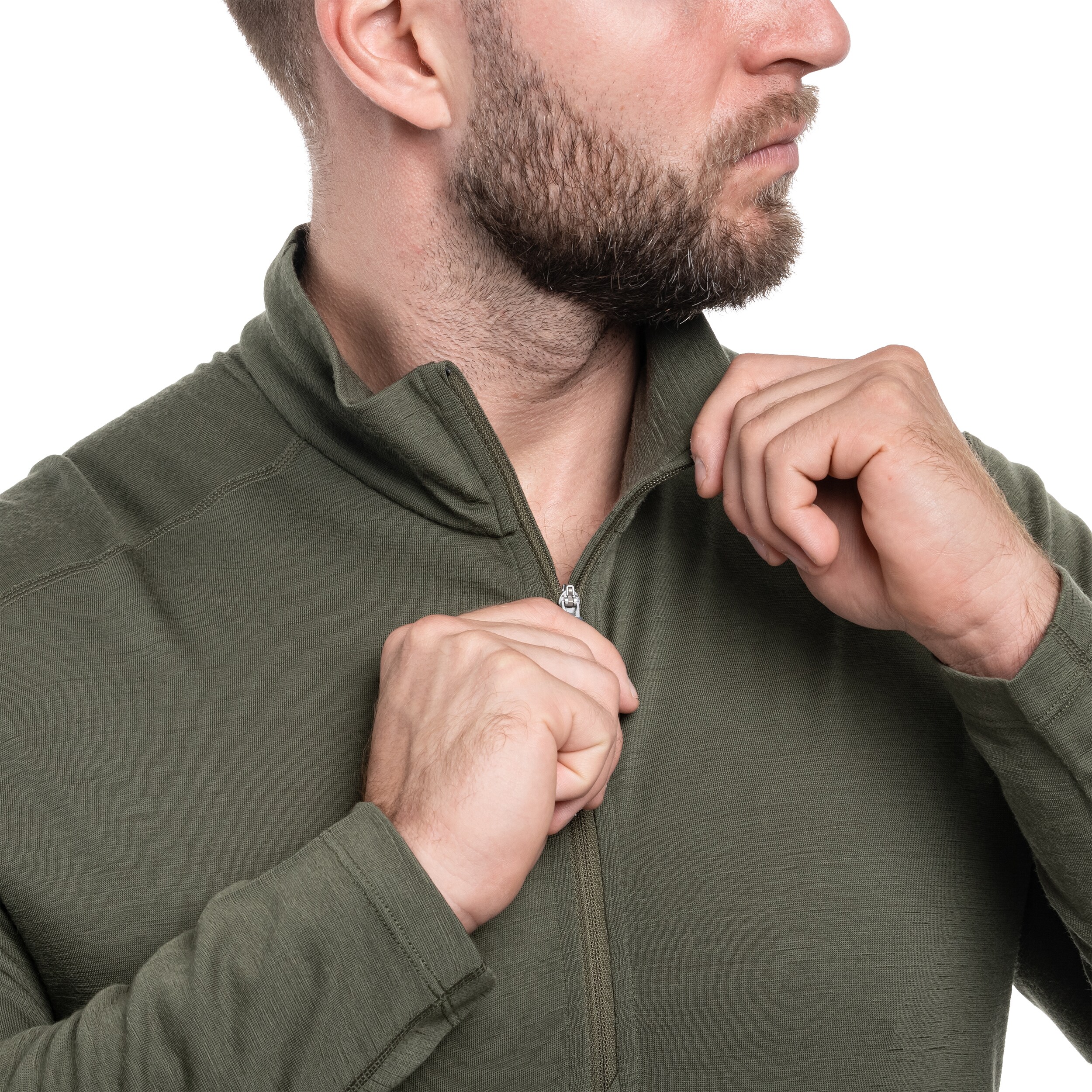 T-shirt thermoactif Icebreaker Merino Oasis Half Zip - Loden