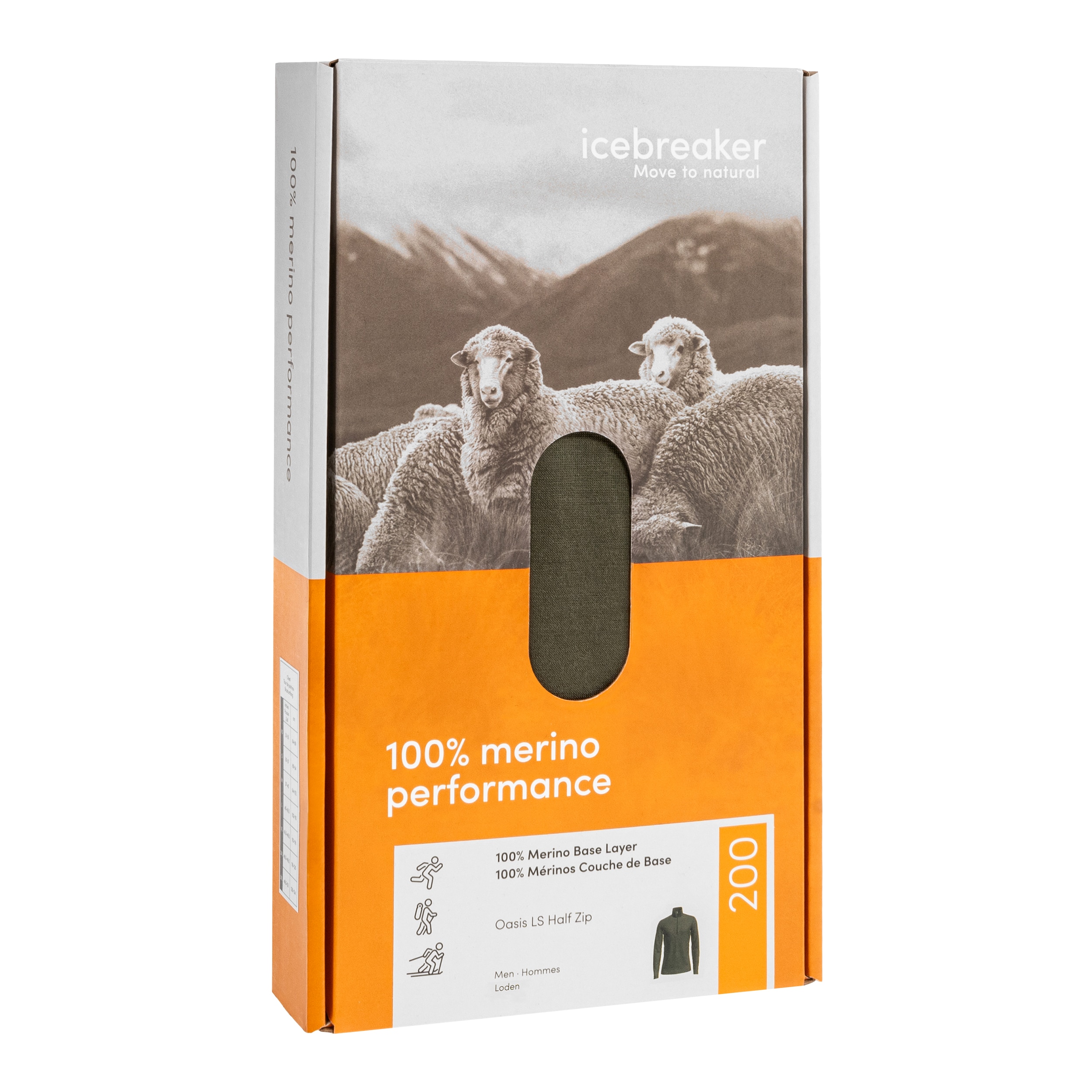 T-shirt thermoactif Icebreaker Merino Oasis Half Zip - Loden