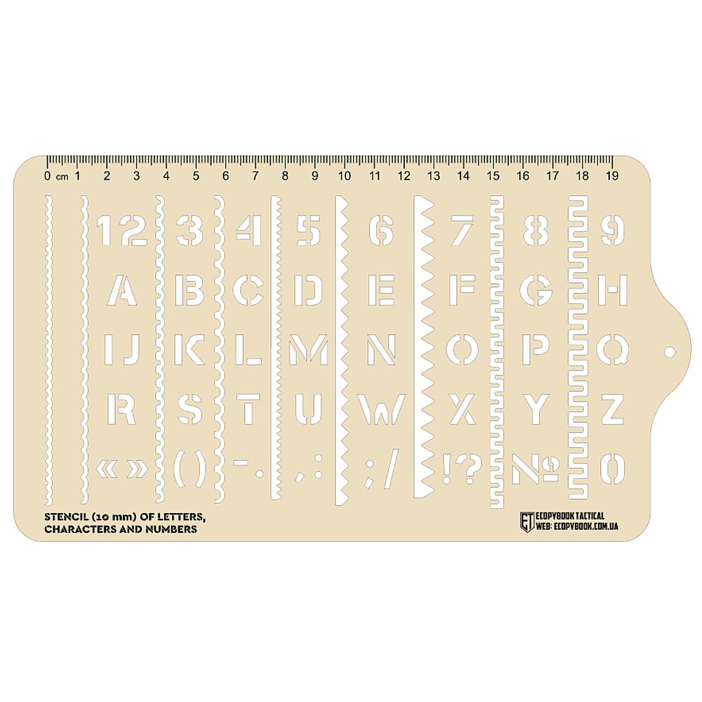 Règle Ecopybook Tactical Stencil Symbols NATO M-Tac