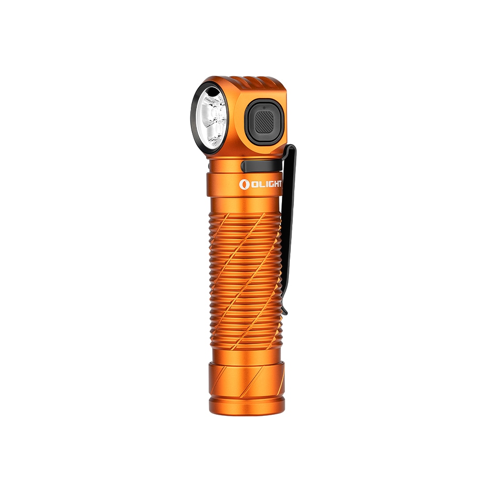 Lampe torche à tête et à angle Perun 3 Orange avec bandeau - 3000 lumens Olight