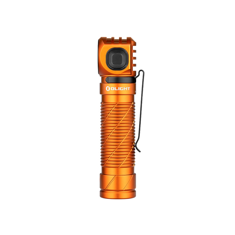 Lampe torche à tête et à angle Perun 3 Orange avec bandeau - 3000 lumens Olight