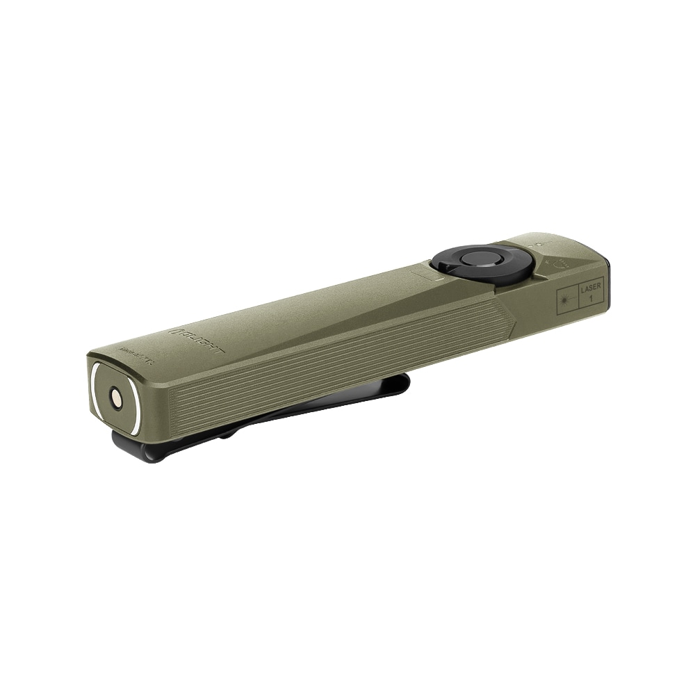 Lampe de poche avec pointeur laser Arkfeld Ultra UV Cool White OD Green Olight - 1400 lumens