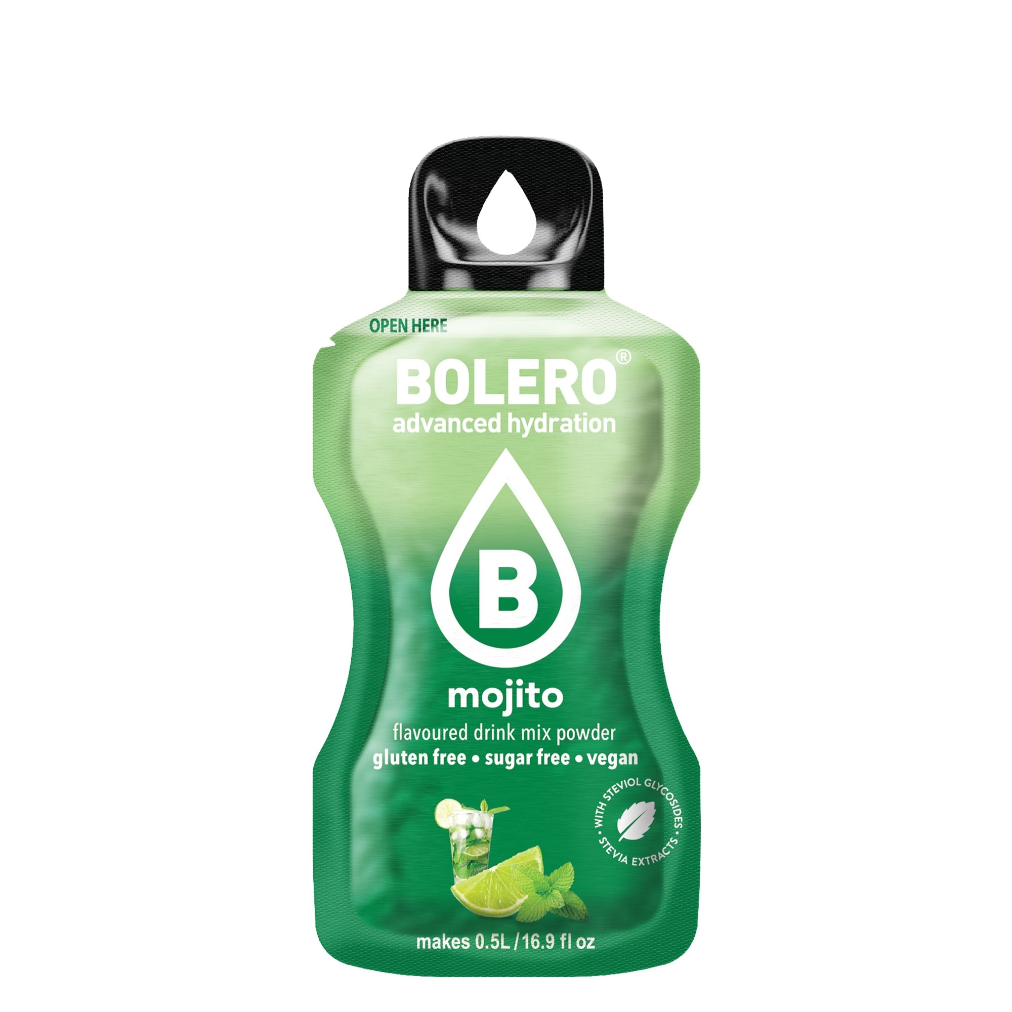 Boisson en poudre Mojito avec stévia 3 g Bolero 