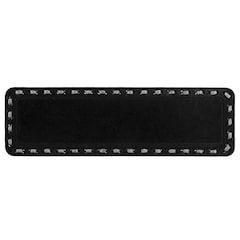 Patch de cuir - 100 x 30 mm avec option de personnalisation Tigerwood  - Noir