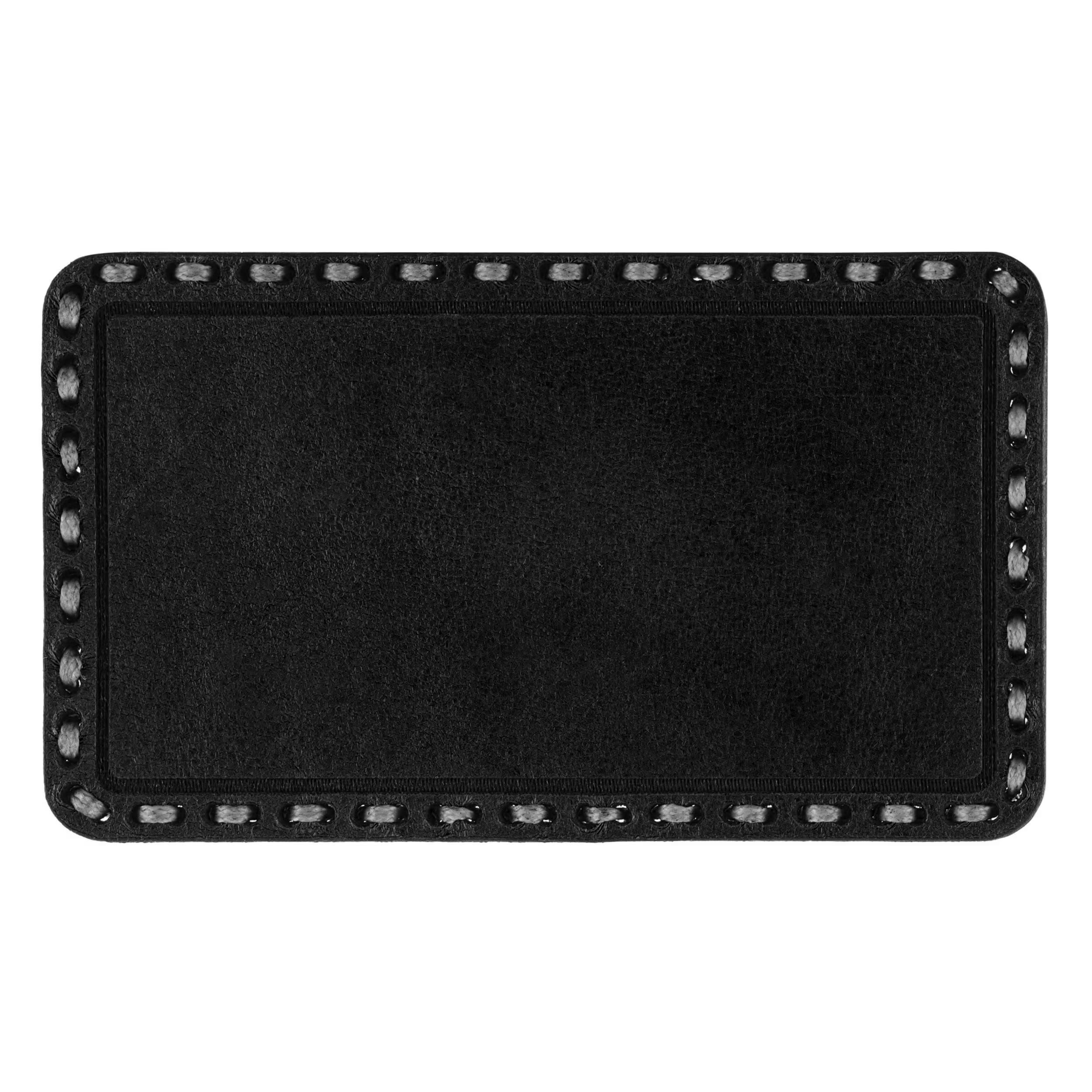 Patch de cuir - 85 x 50 mm avec option de personnalisation Tigerwood - Noir